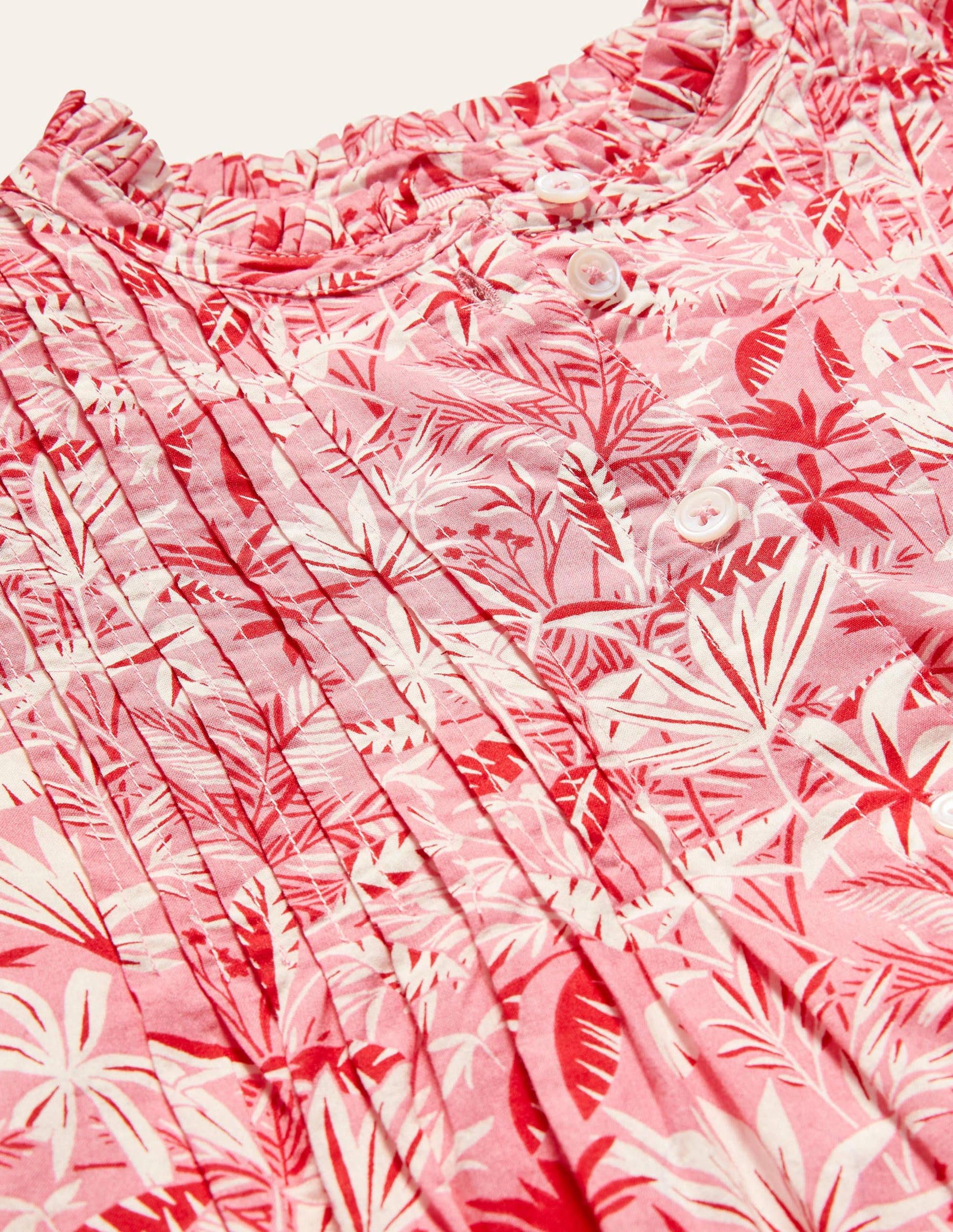 Antonia Cotton Shirt Dress-Azalea, Tropical Palm-6