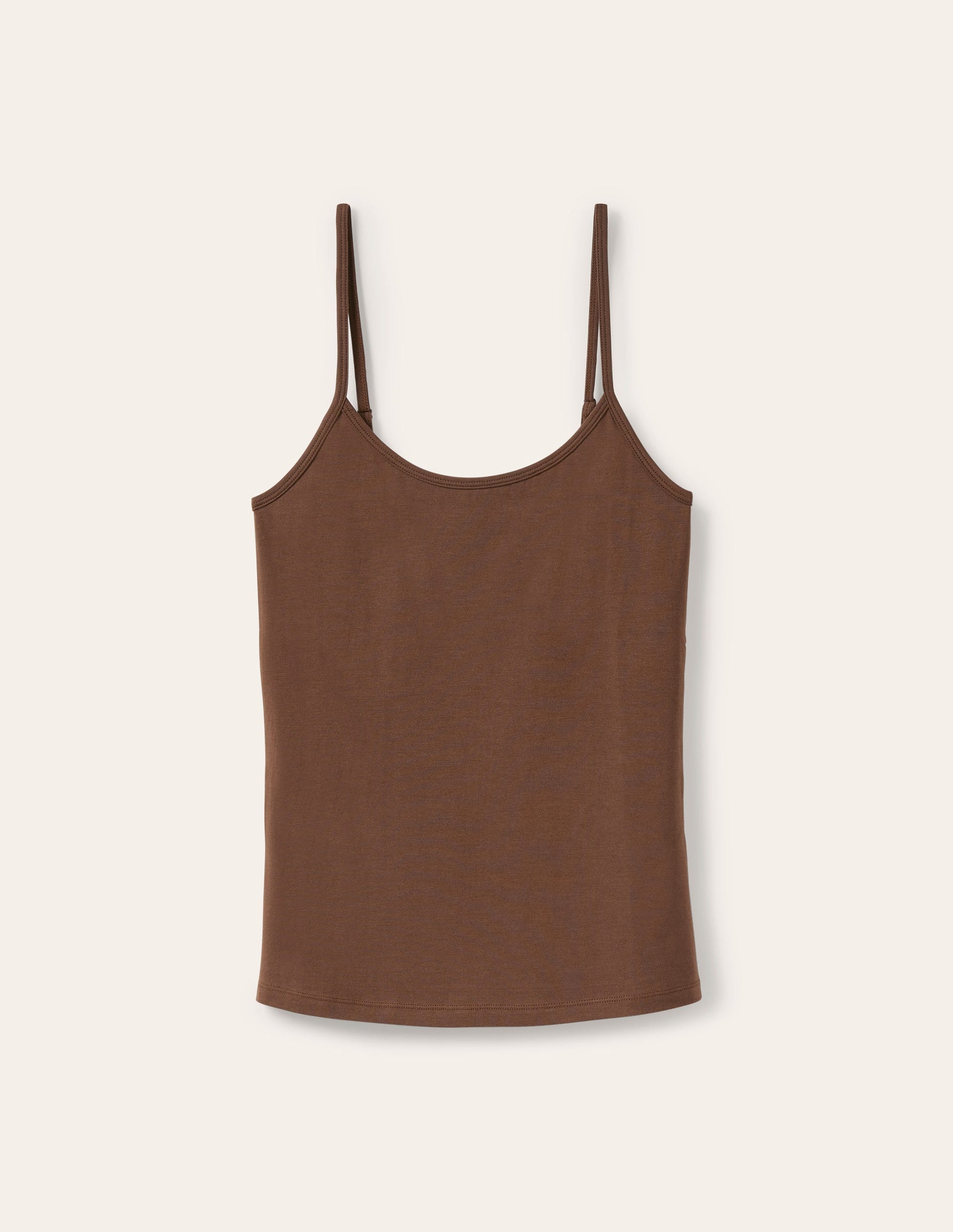 Plain Cami Top-Deep Brown-10
