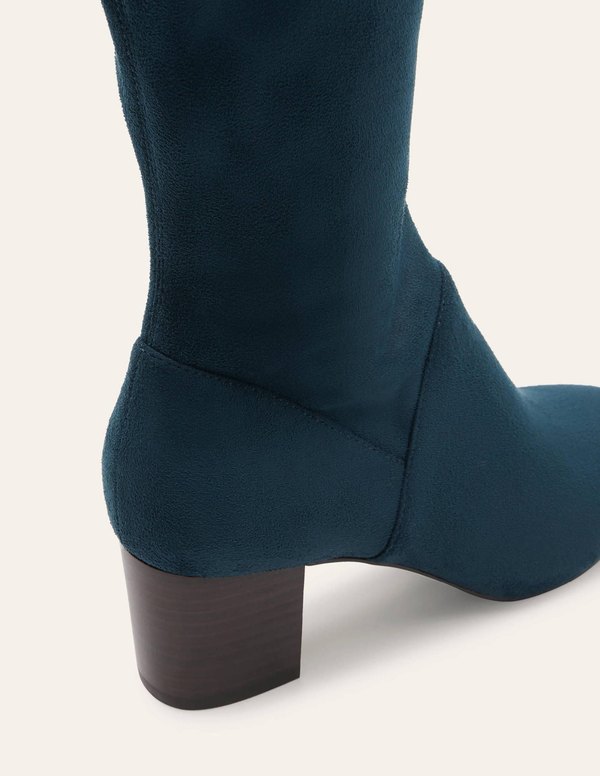 Round Toe Stretch Boots-Seaweed-4