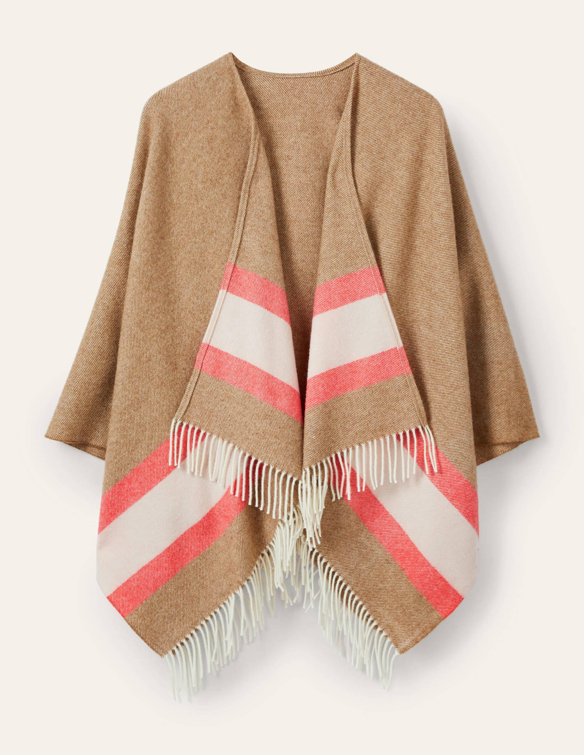 Wool Cape-Chinchilla/Milkshake/Coral - Image 1