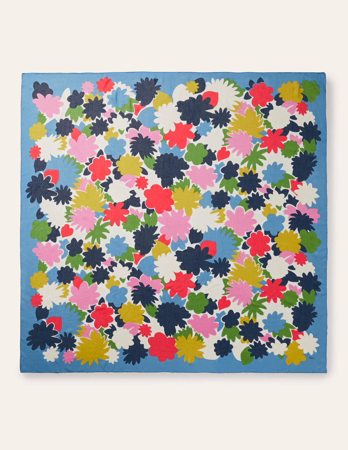 Print Scarf-School House Blue, Paintbox - Image 1