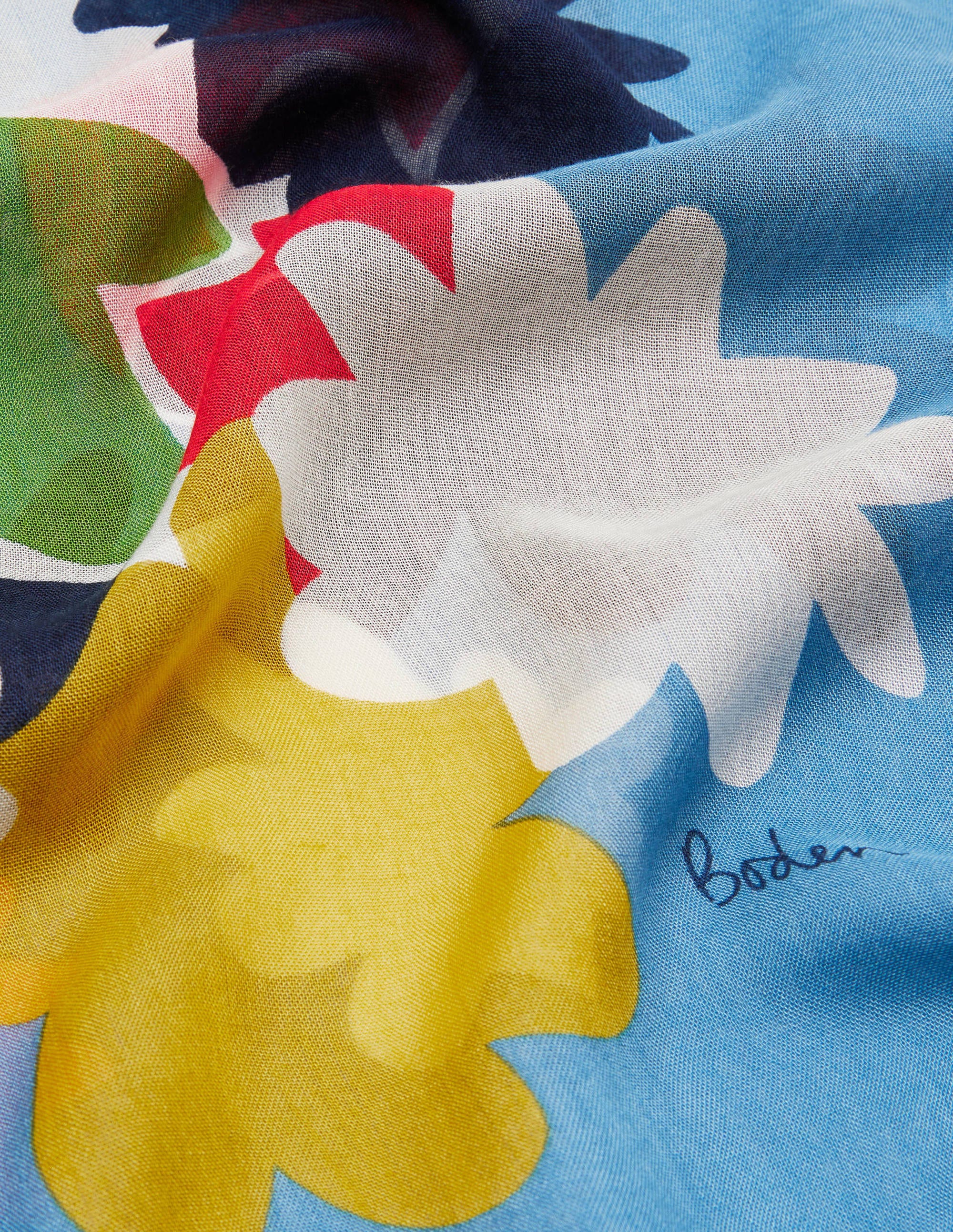 Print Scarf-School House Blue, Paintbox - Image 2