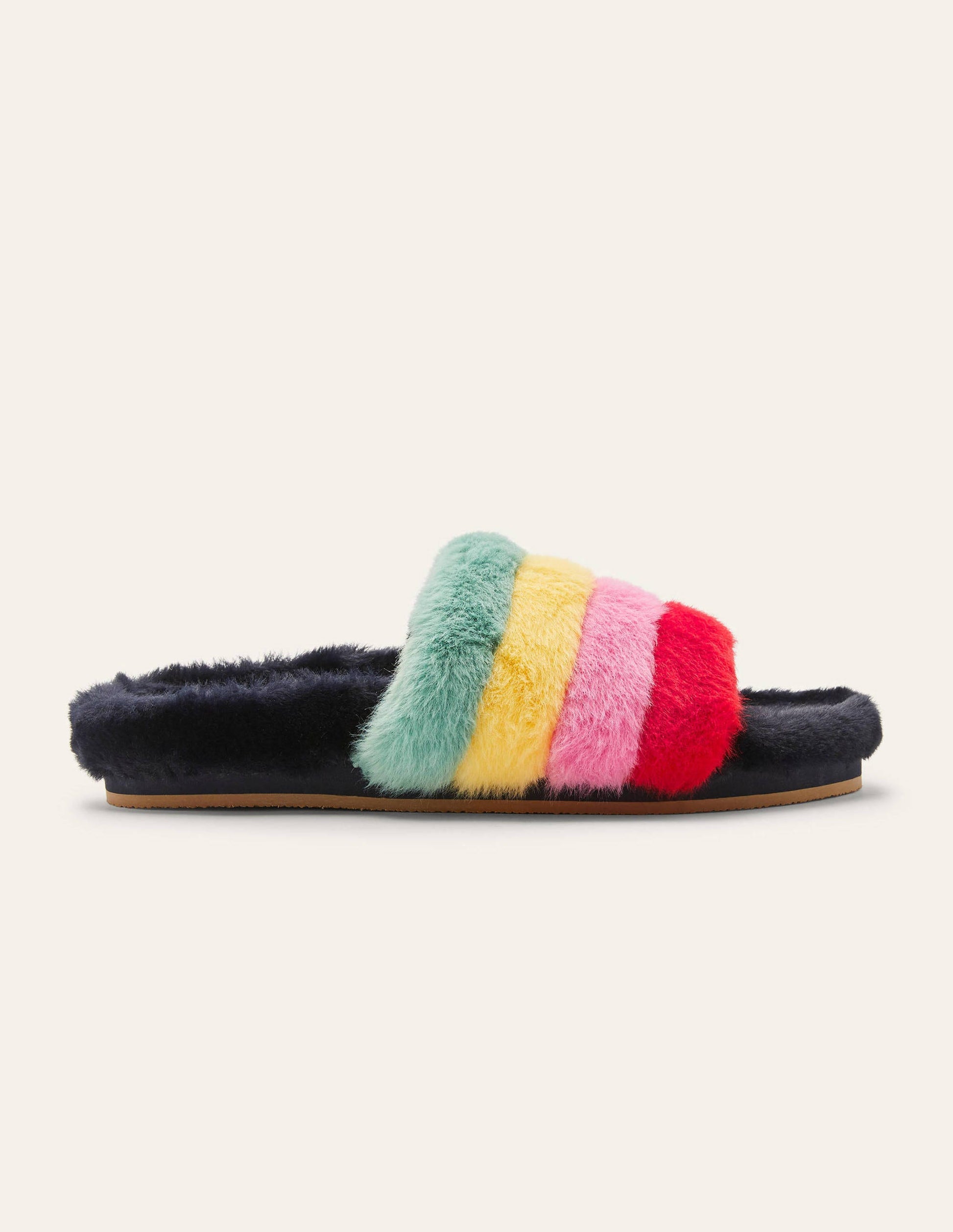 Fur Slider Slippers-Multi-3