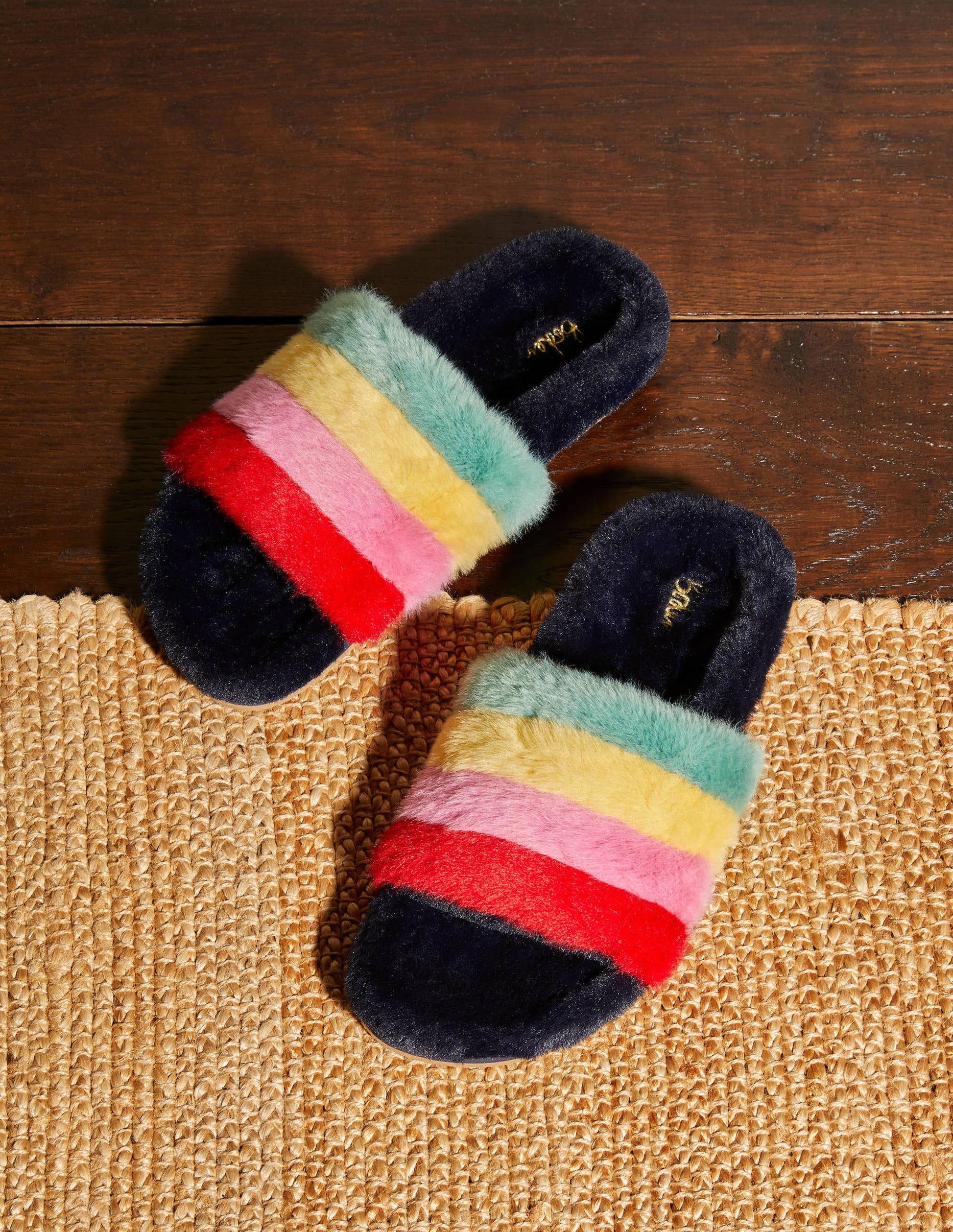 Fur Slider Slippers-Multi-1