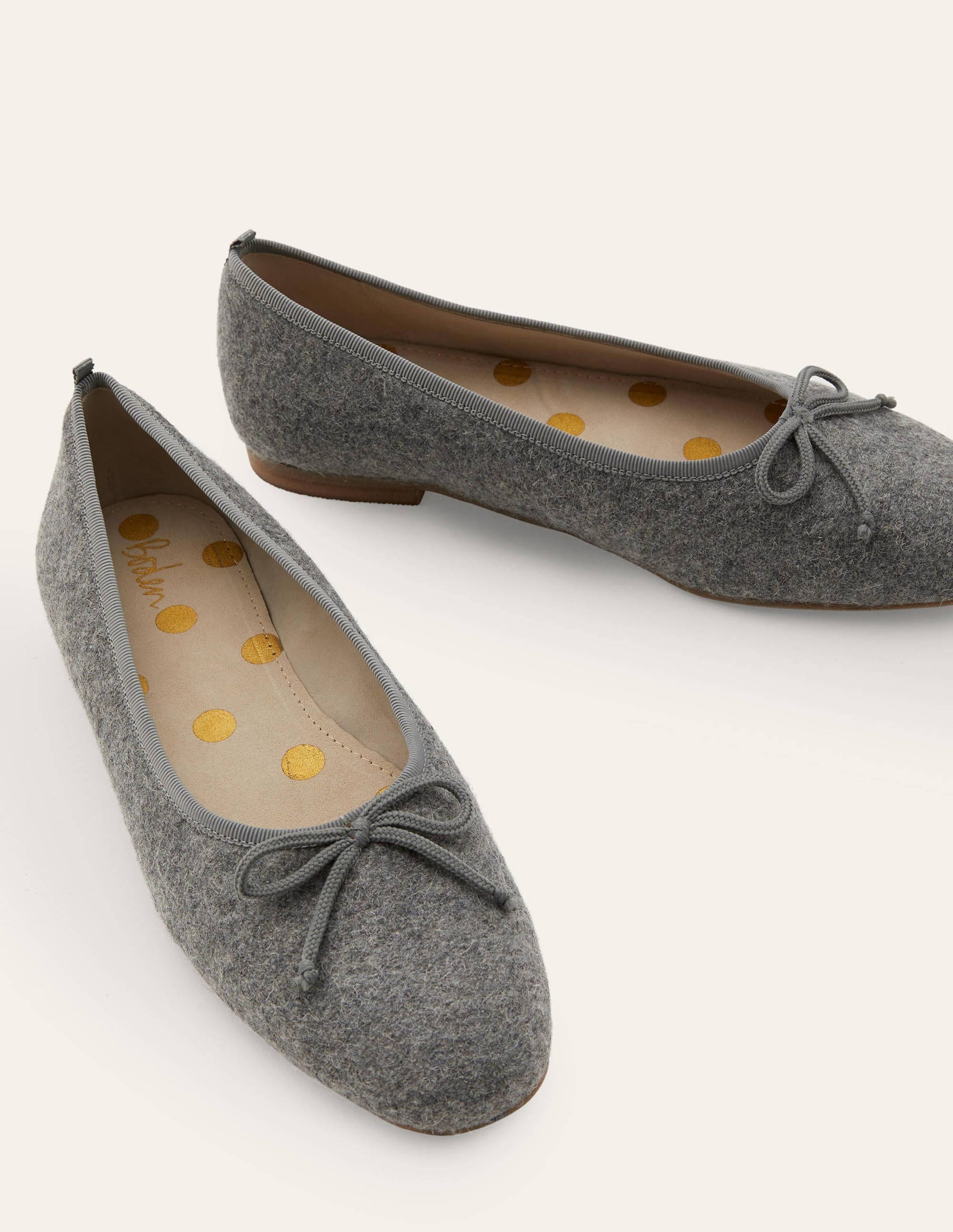High Cut Ballerinas-Grey Marl-3