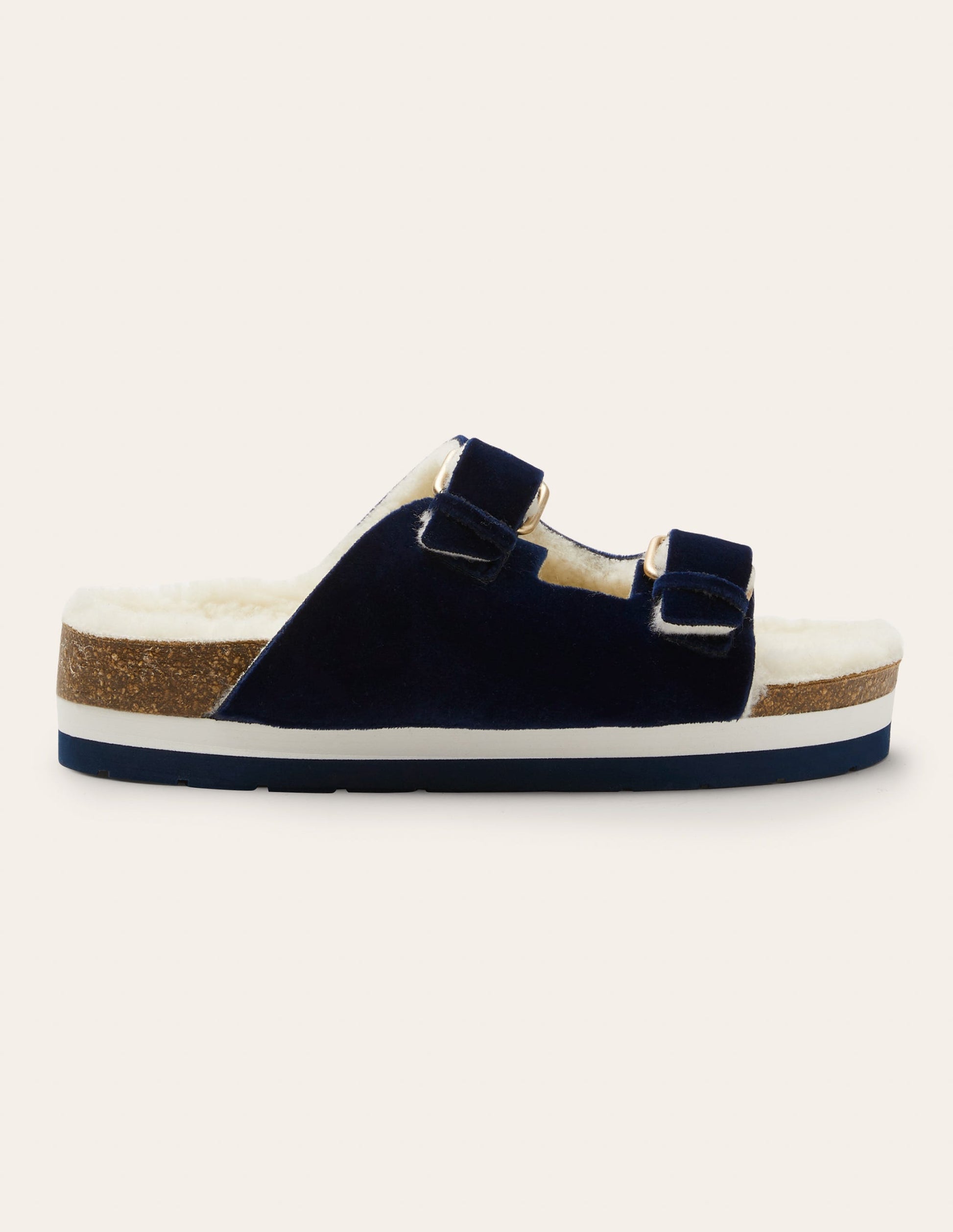 Cosy Slippers-Navy Velvet-2
