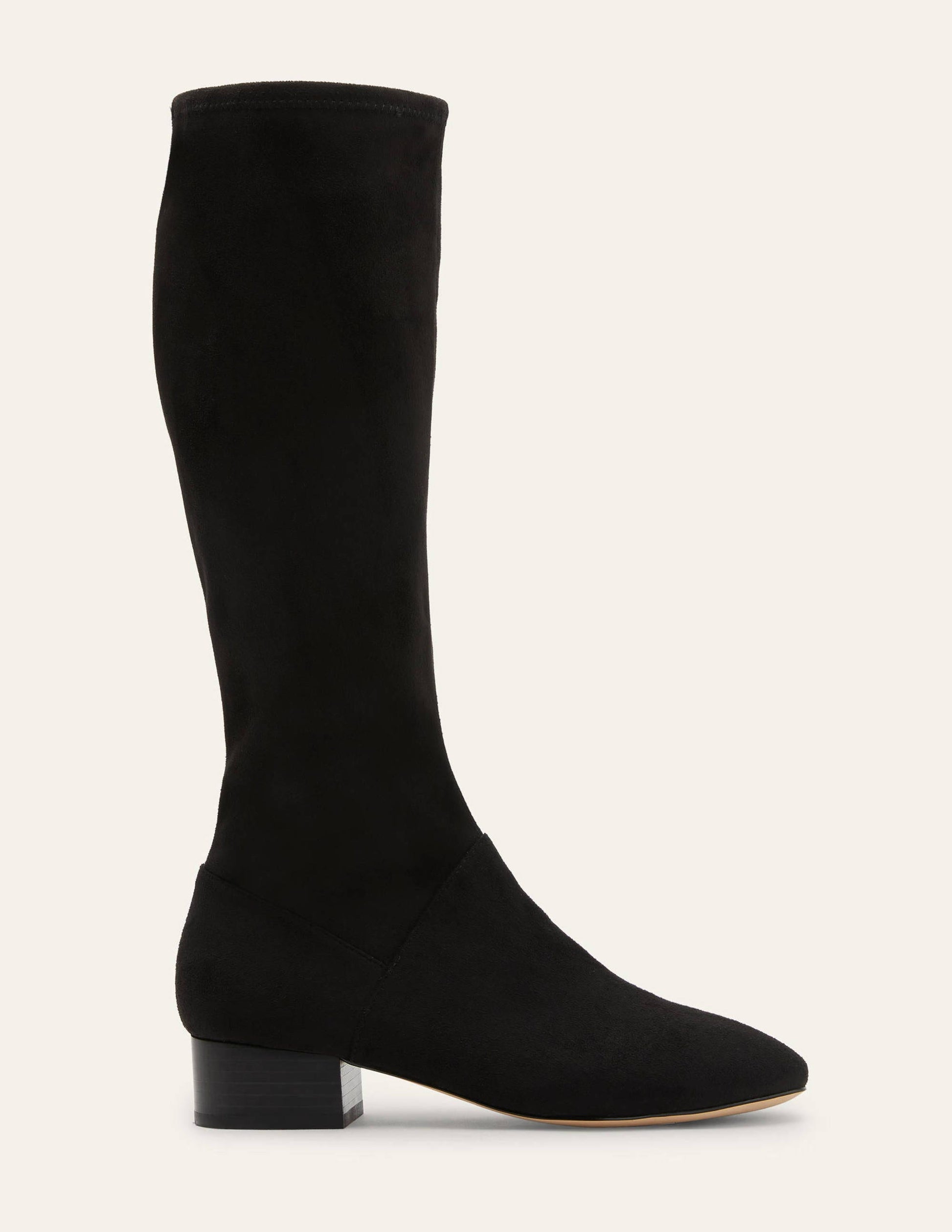 Flat Stretch Boots-Black-3