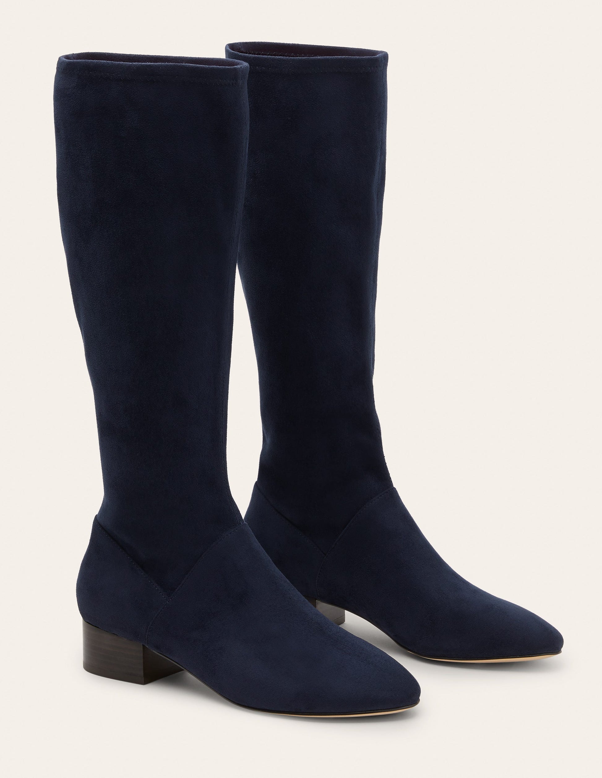 Flat Stretch Boots-Navy-2