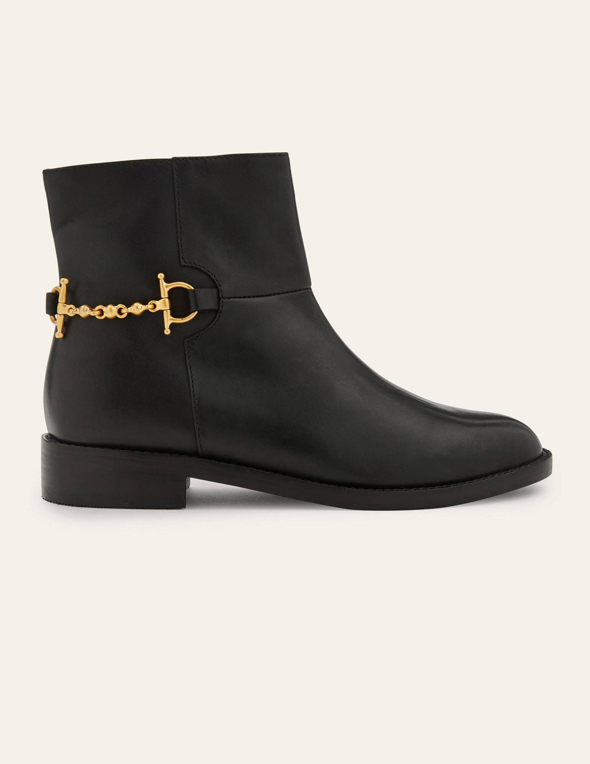 Snaffle Detail Ankle Boots-Black - Image 2