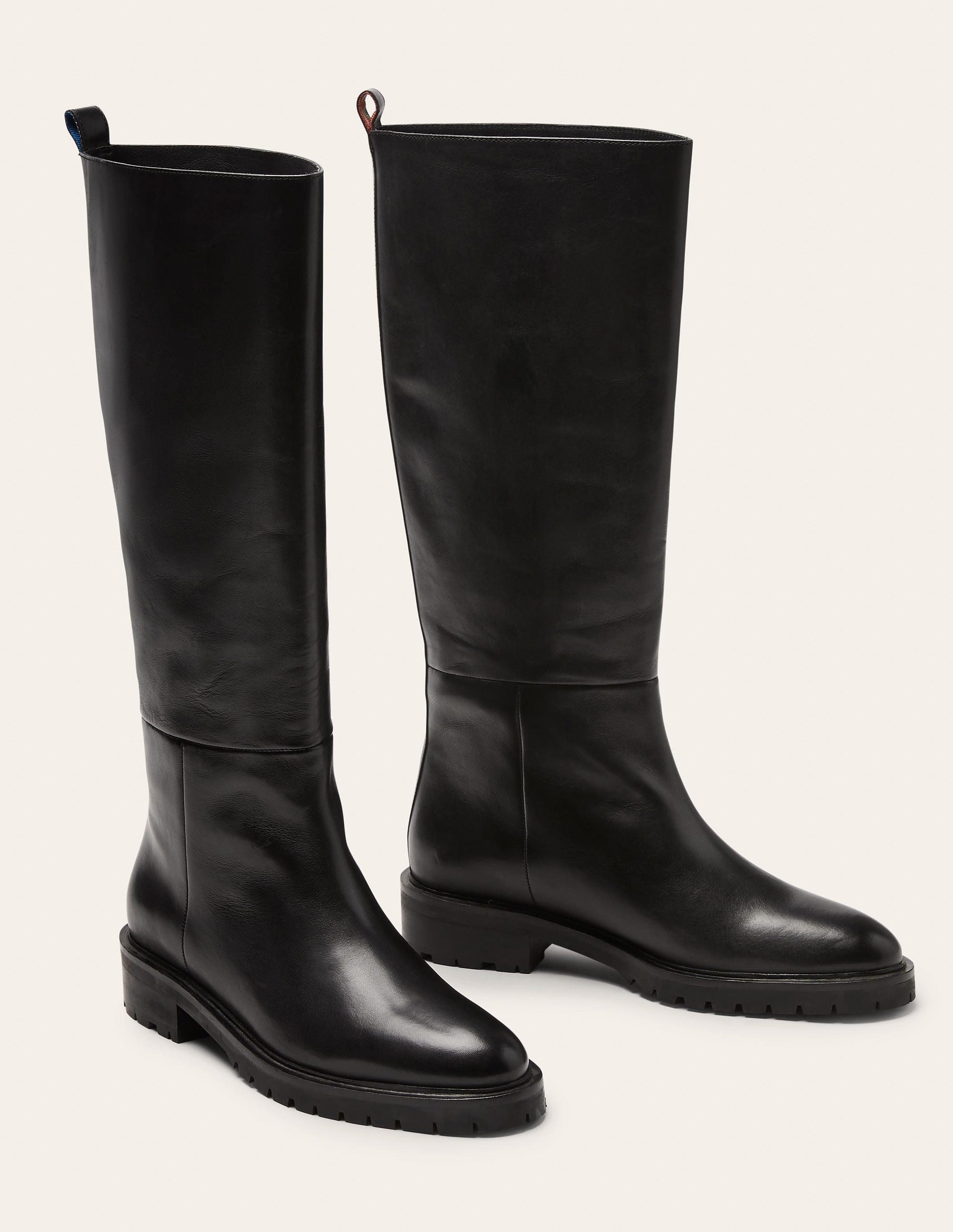 Chunky Pull-on Knee Boots-Black - Image 2