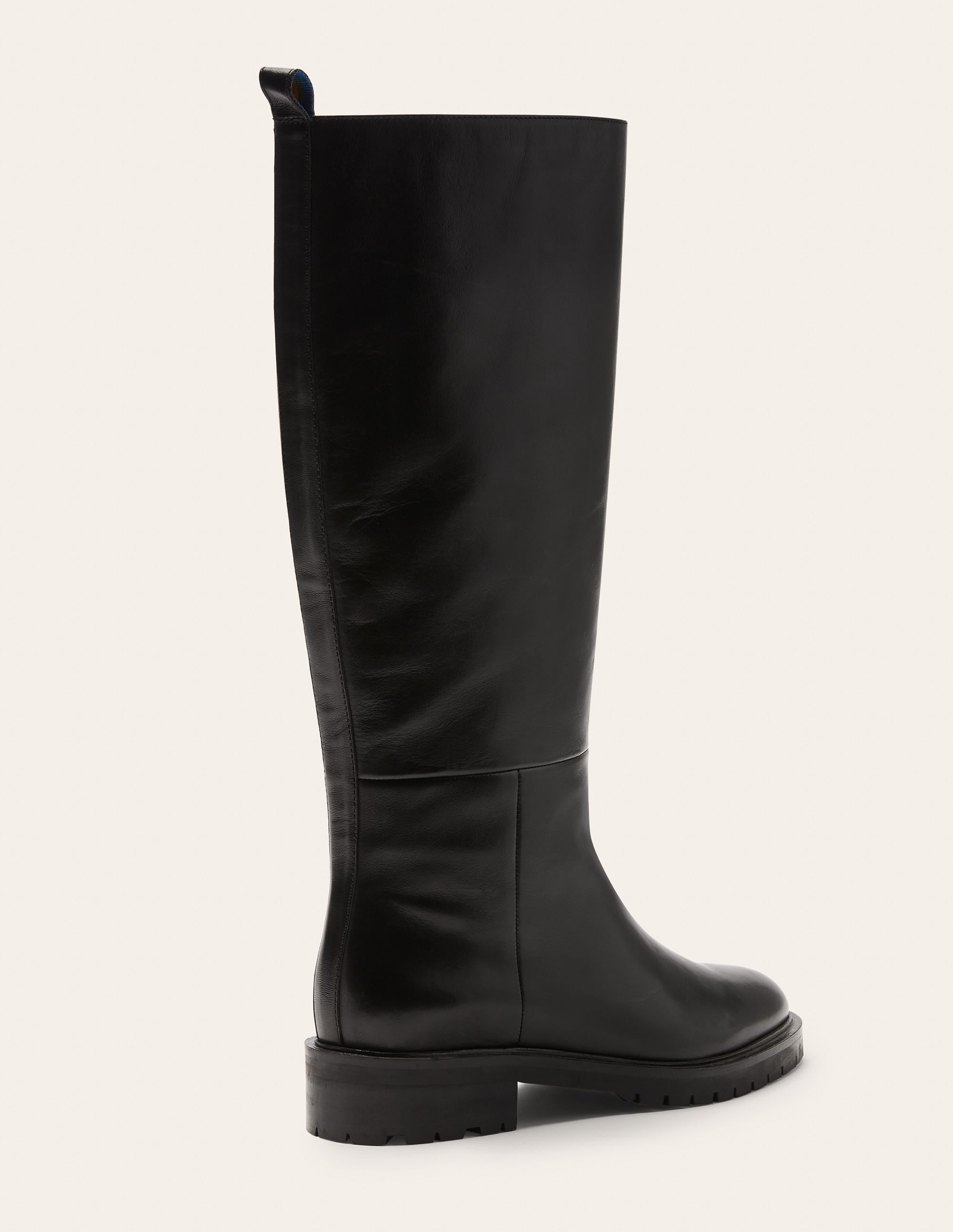Chunky Pull-on Knee Boots-Black - Image 3