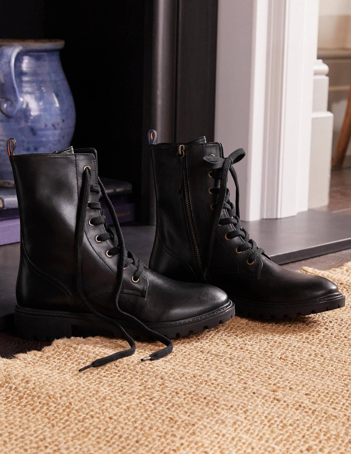 Lace-up Boots-Black - Image 1