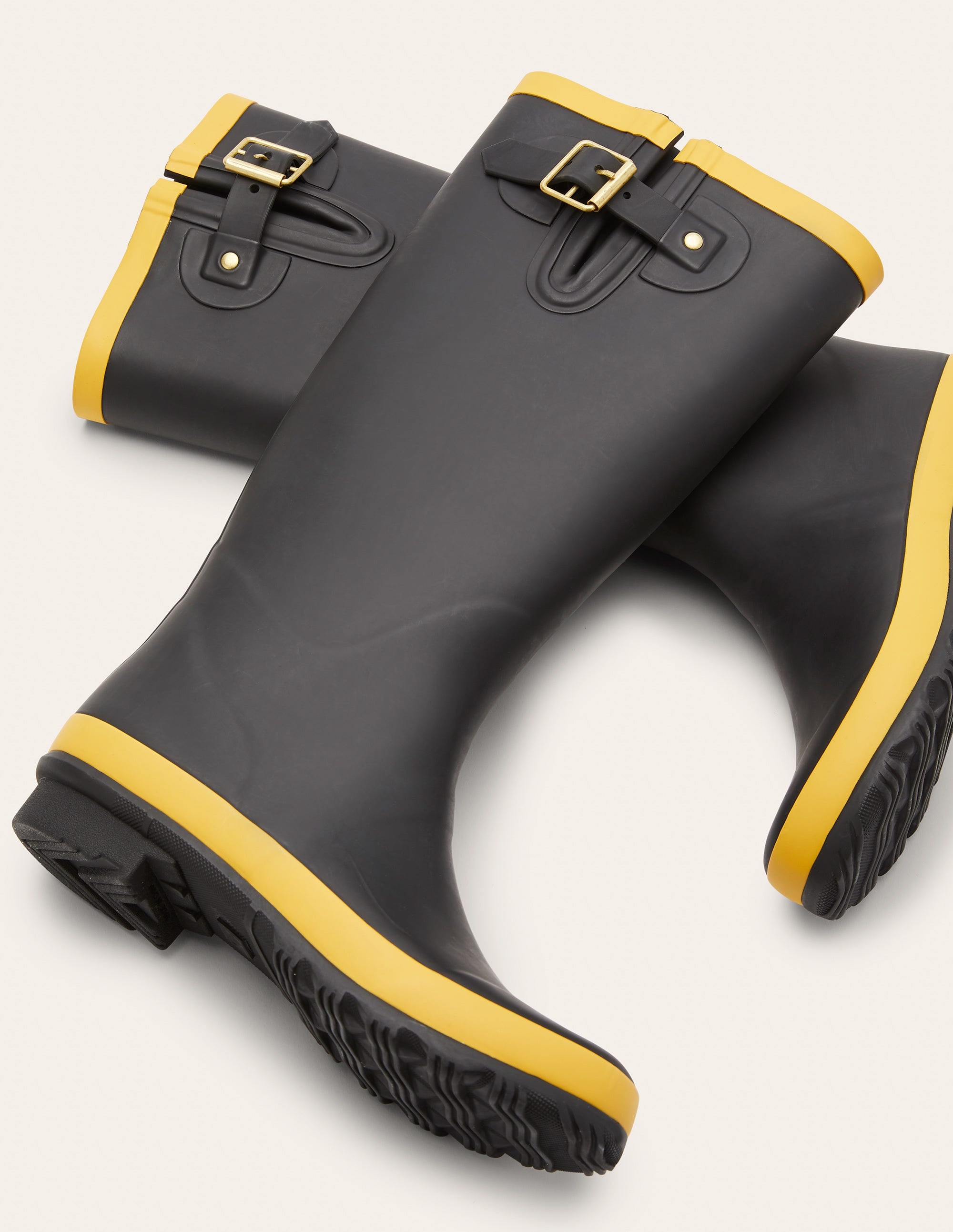 Wellington Boots-Black/Honey Gold - Image 2