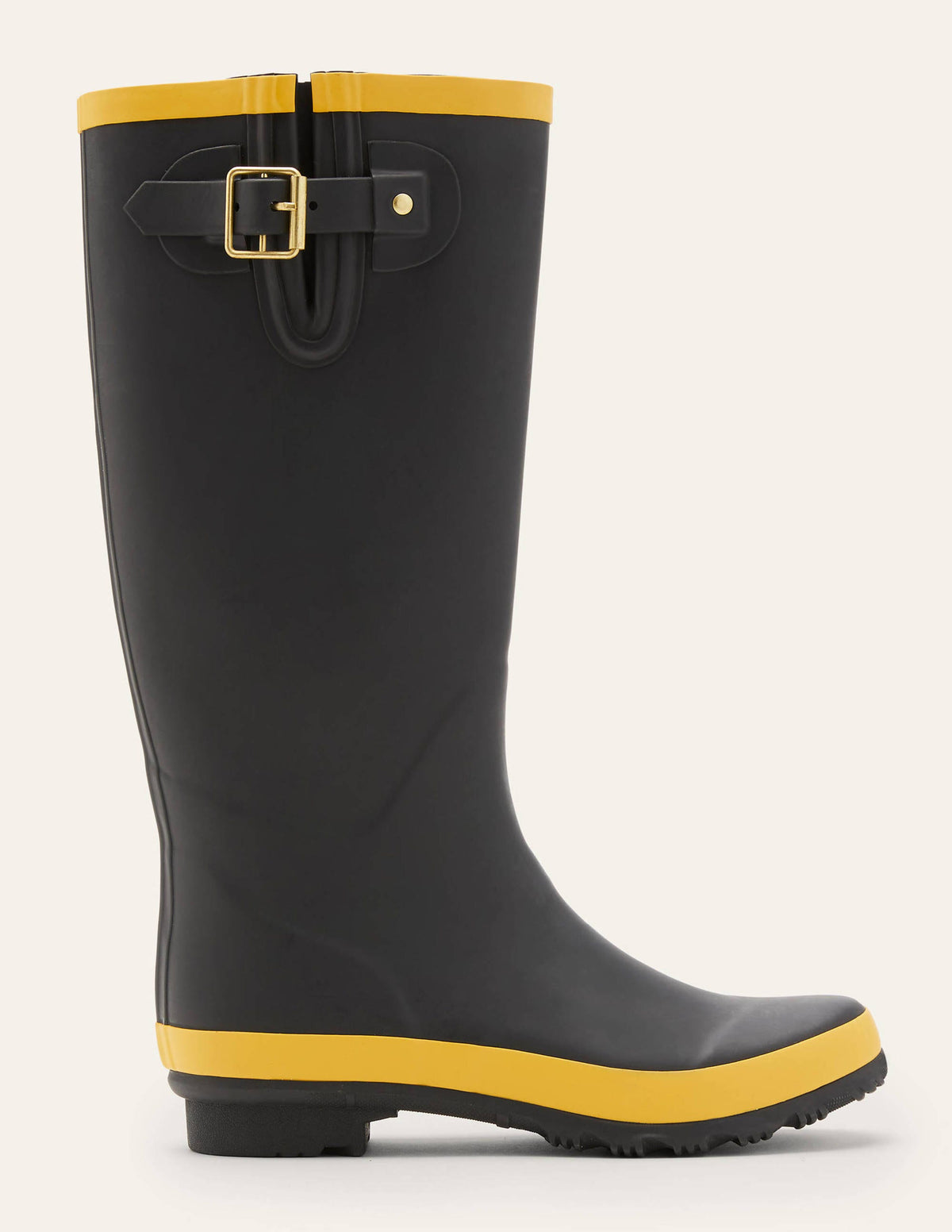 Wellington Boots-Black/Honey Gold-4