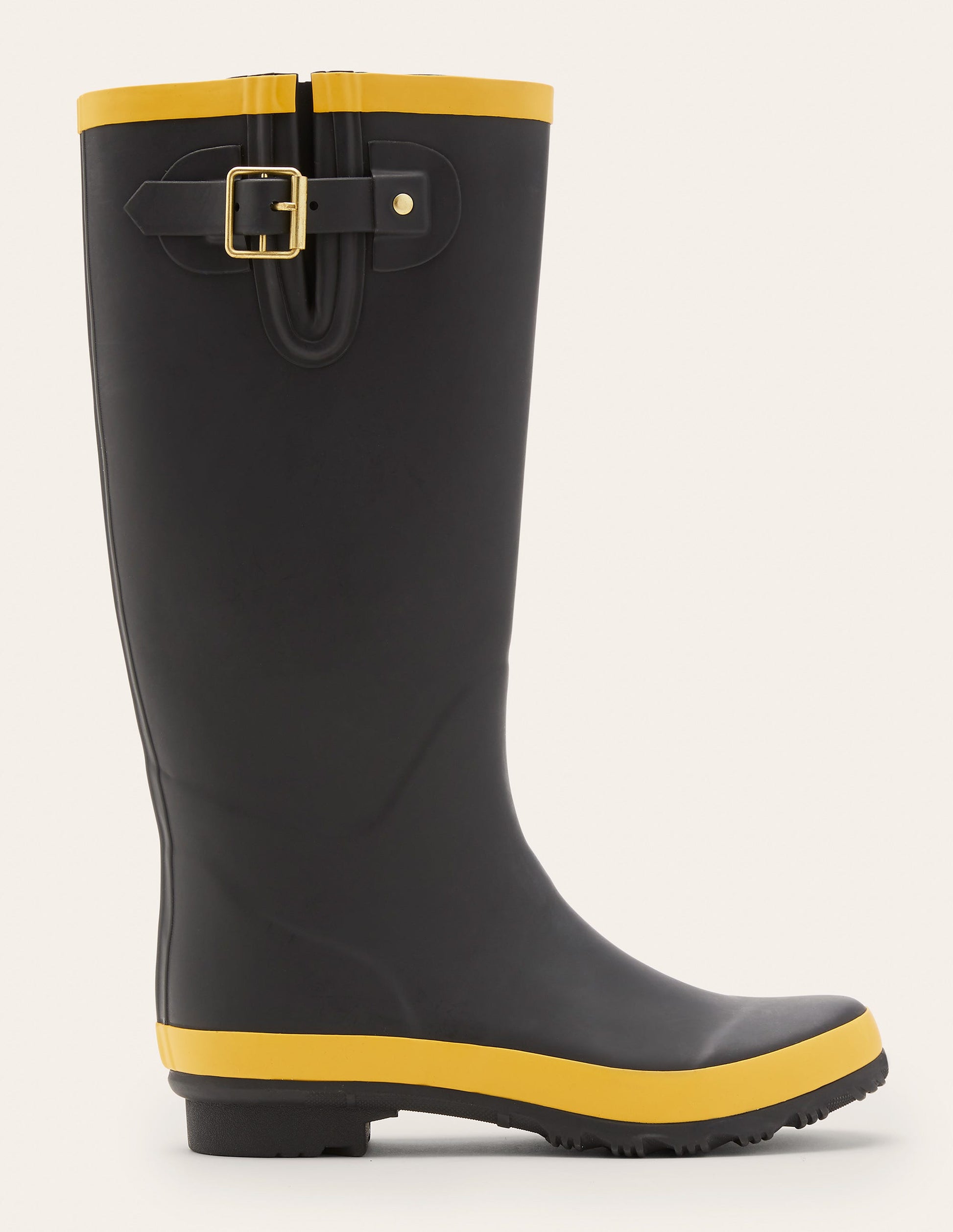 Wellington Boots-Black/Honey Gold-1