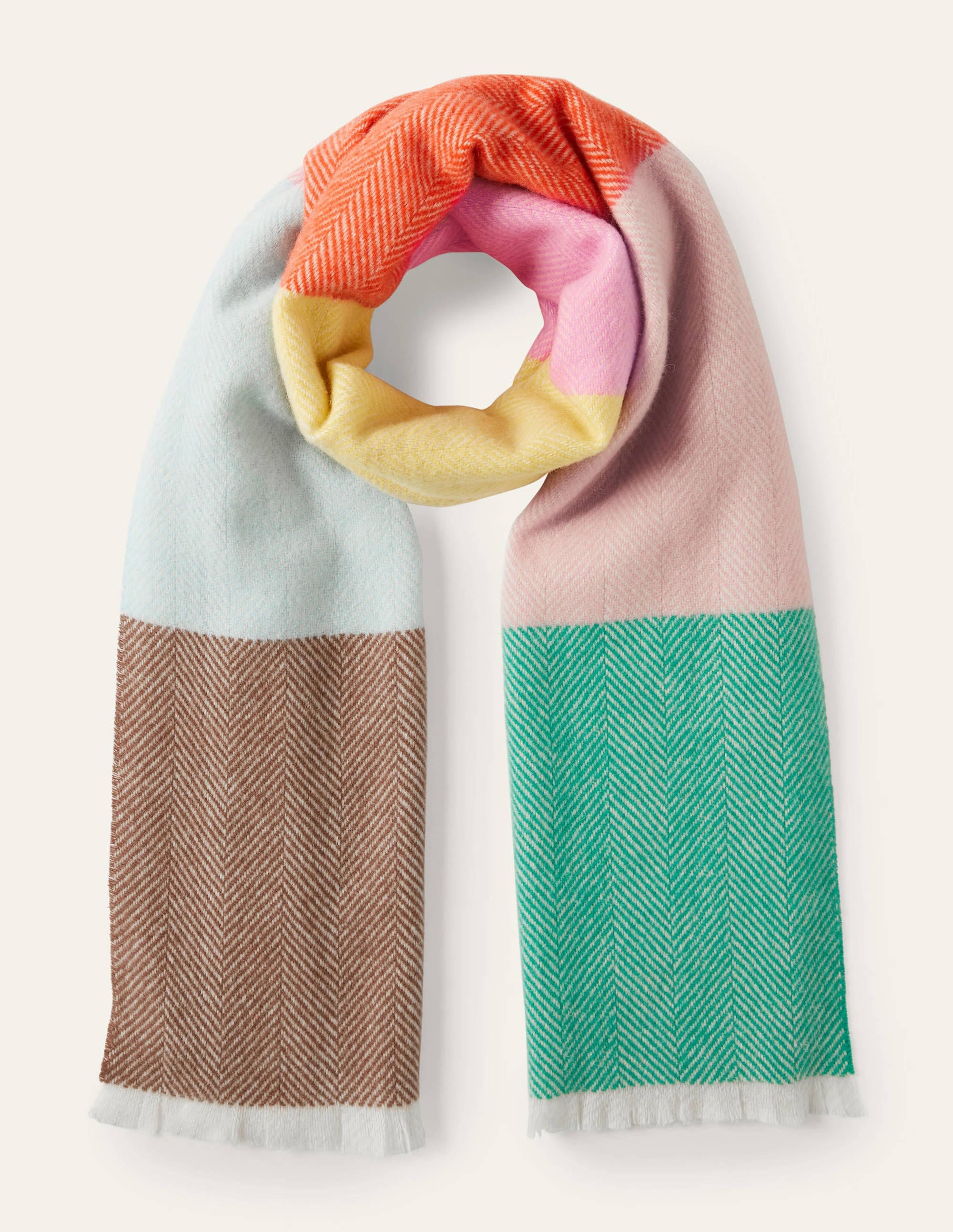 Woven Wool Scarf-Multi Stripe - Image 1