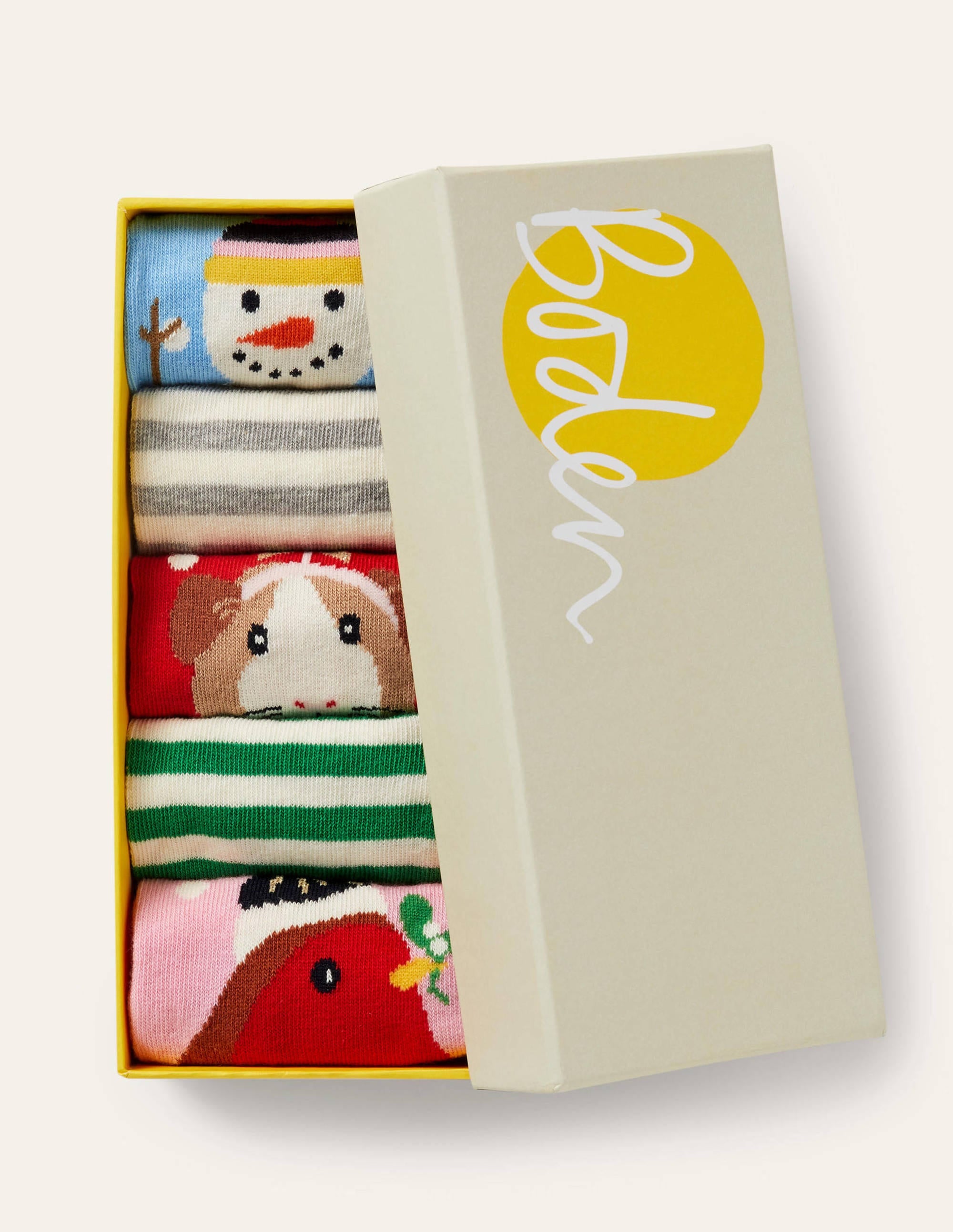 5 Pack Ankle Socks-Mini Me Festive - Image 2