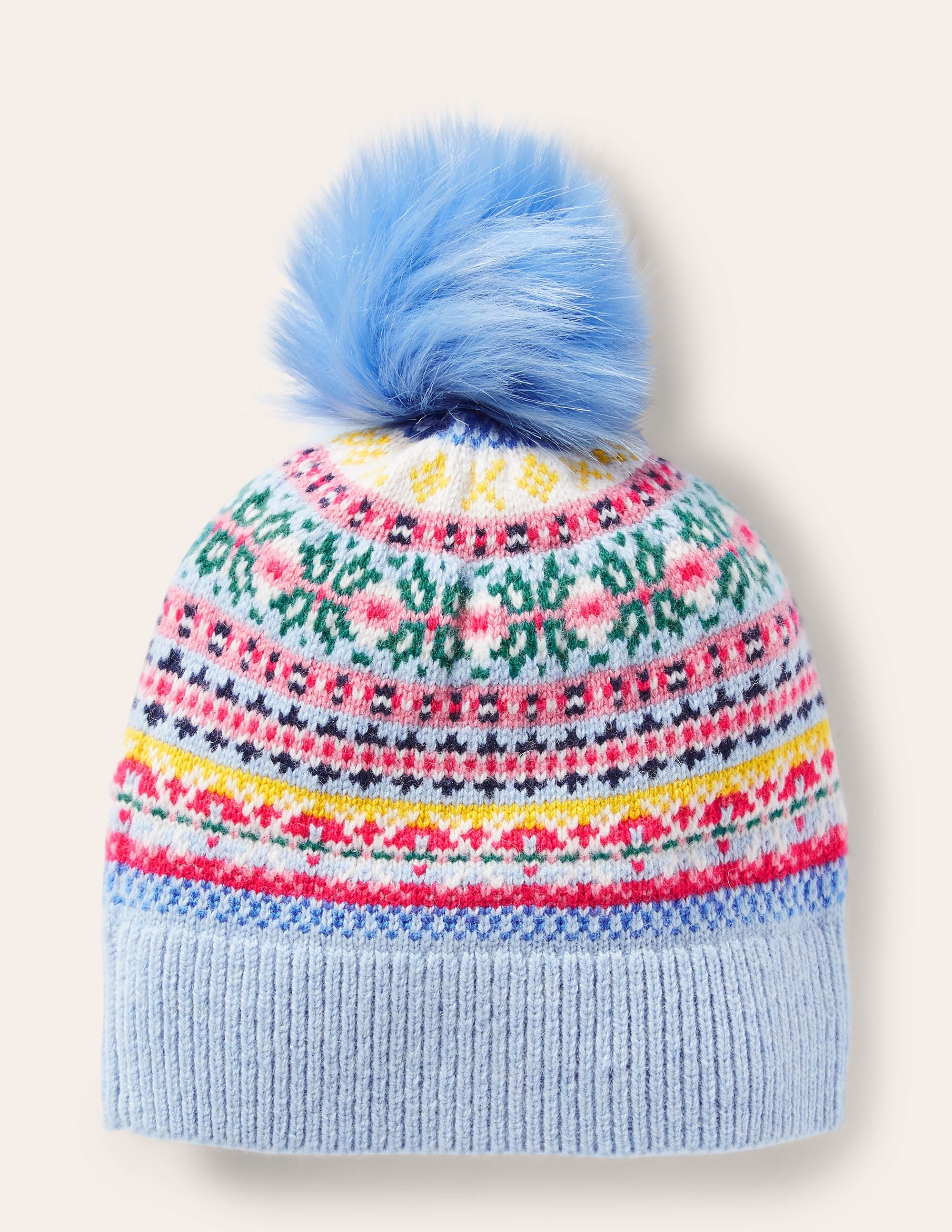Fair Isle Hat-Frost - Image 1