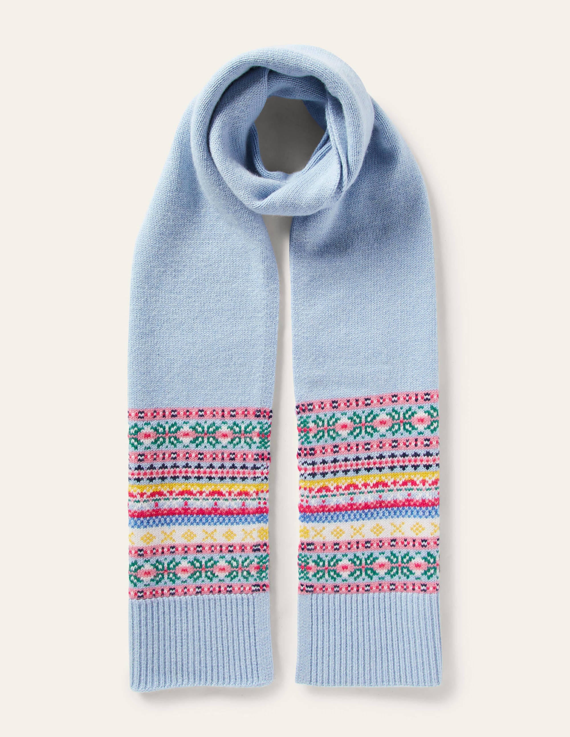 Fair Isle Scarf-Frost - Image 1