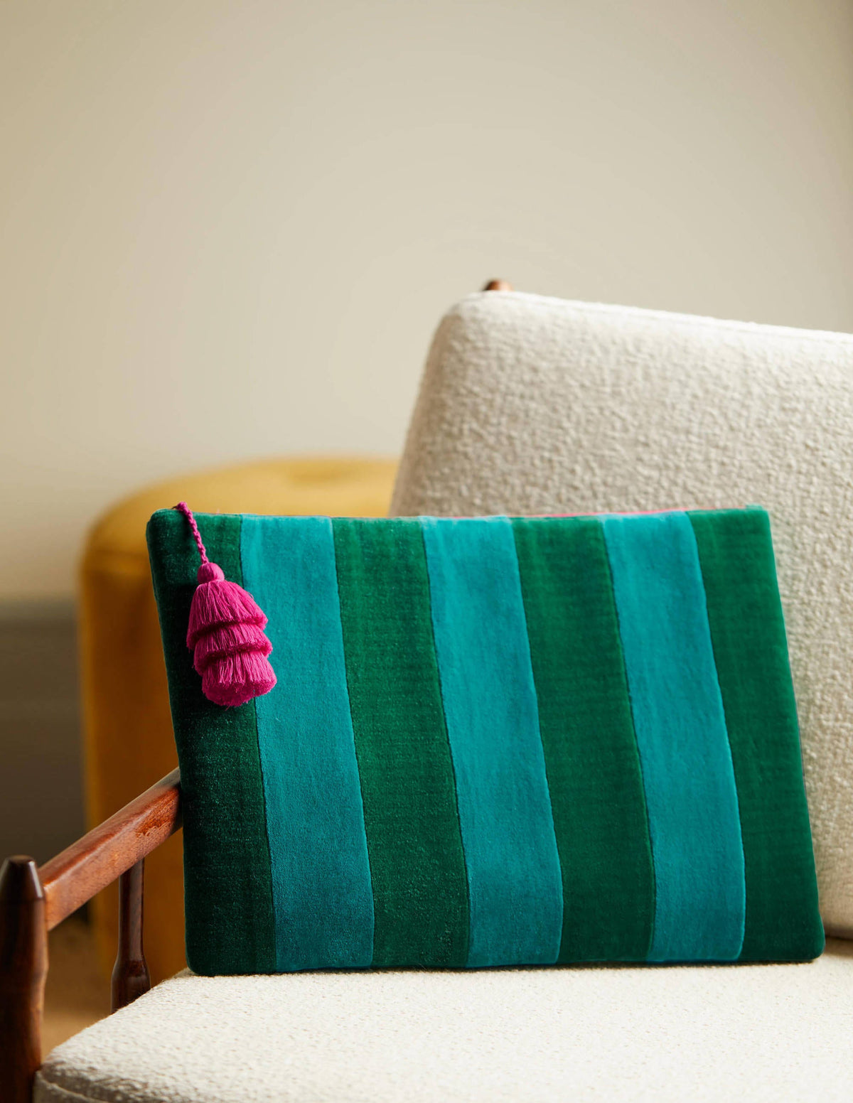 Velvet Laptop Pouch-Sail/Forest - Image 1