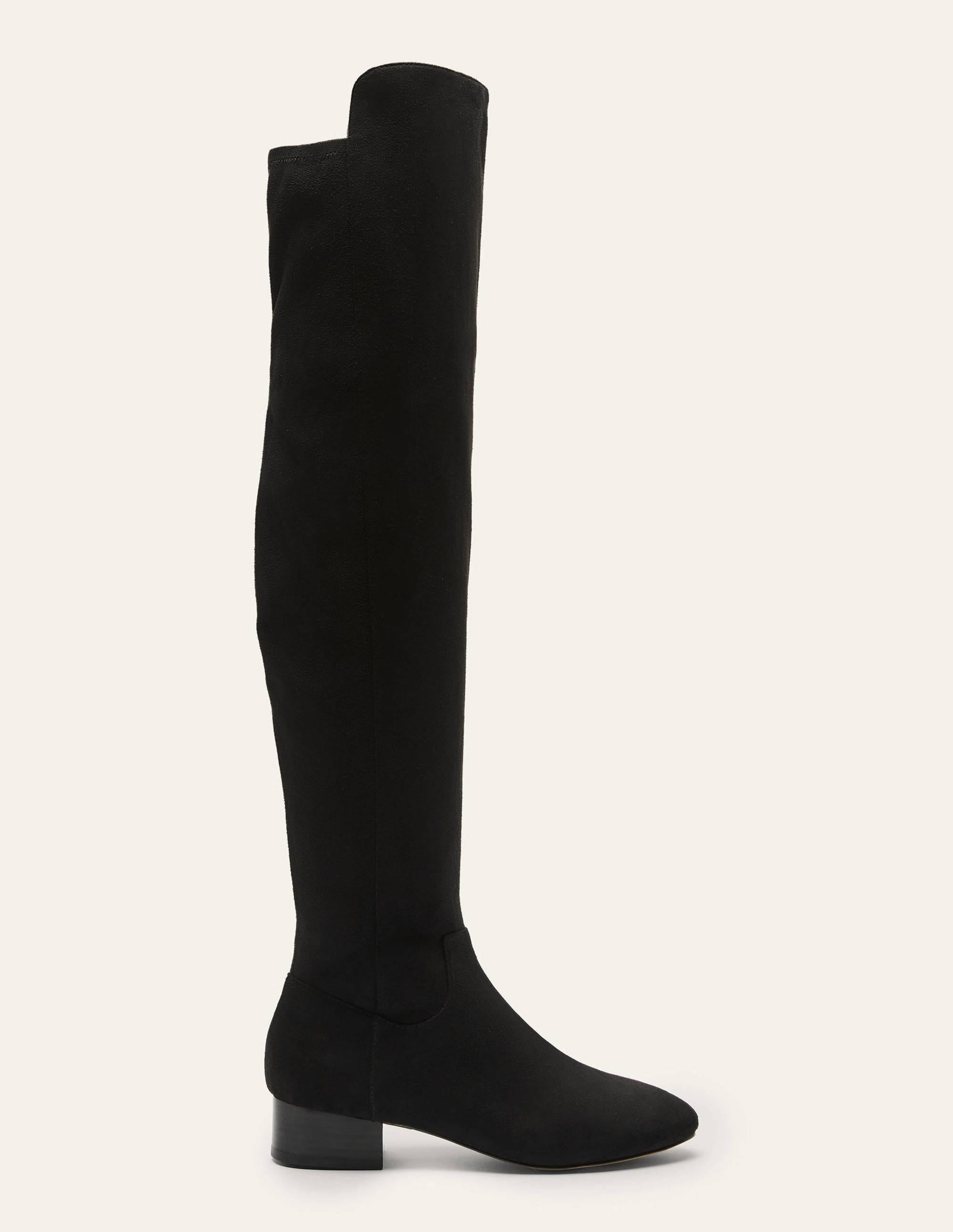 Over-the-knee Stretch Boots-Black - Image 3
