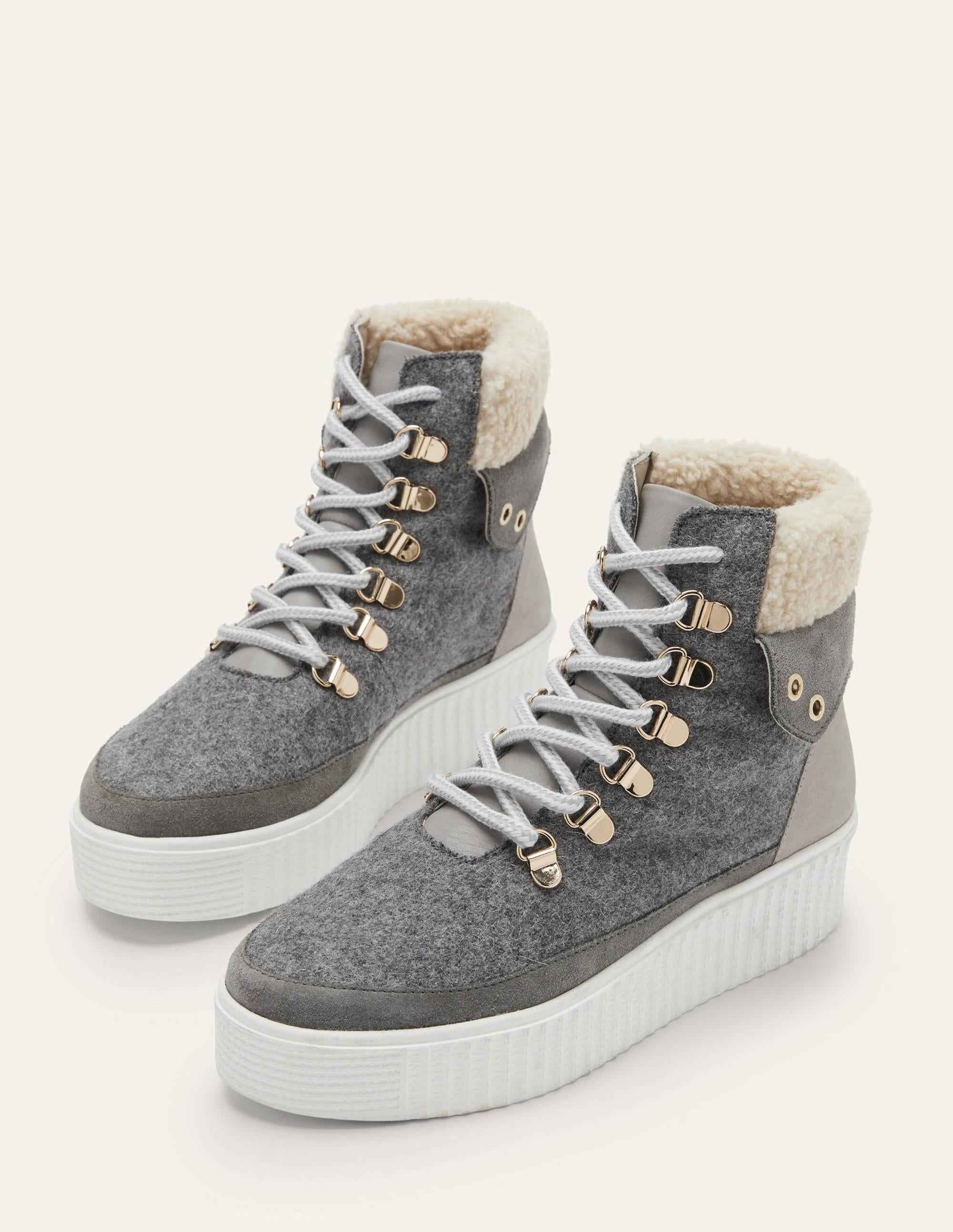 Laura Trend Hiking Boots-Grey Marl - Image 1