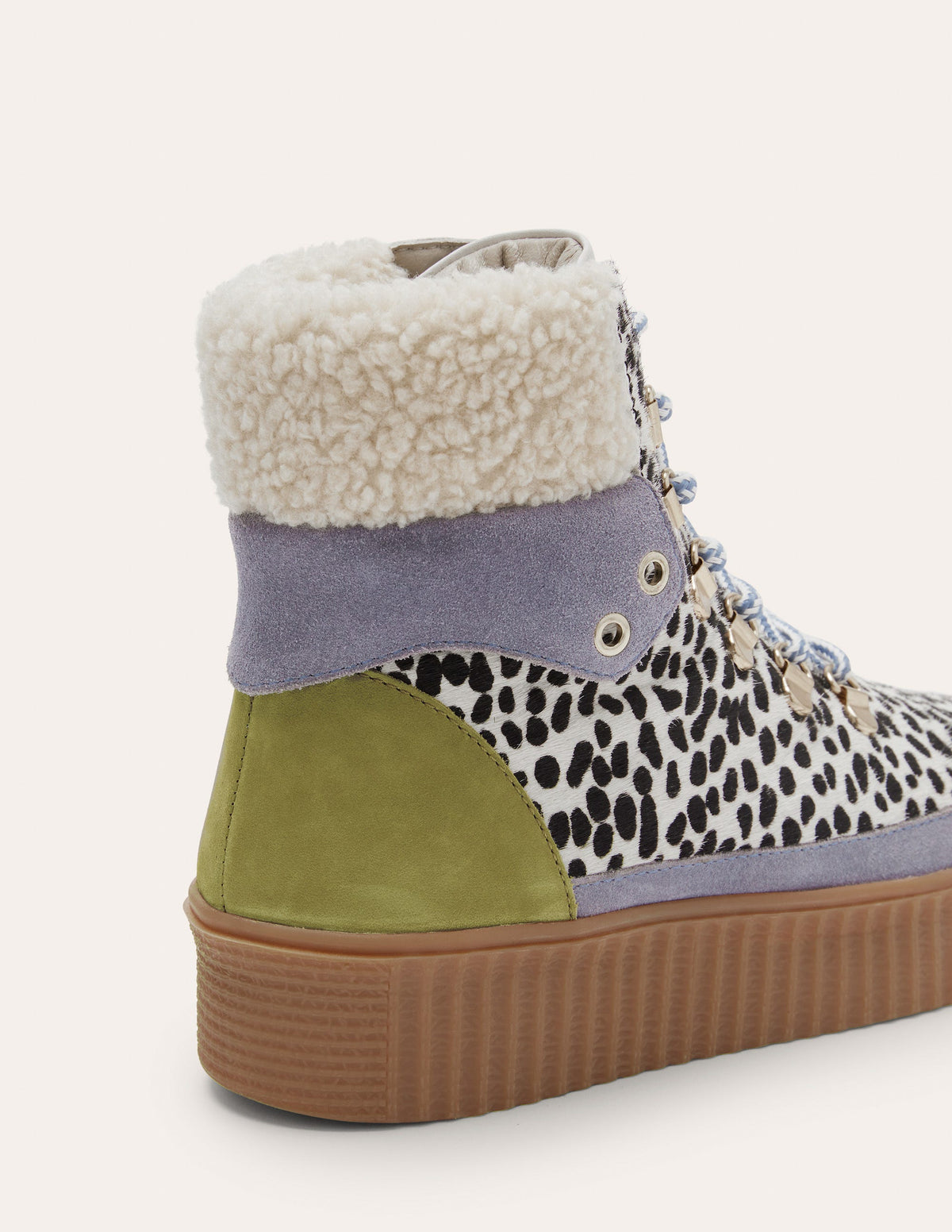 Laura Trend Hiking Boots-Black and White Cheetah-4