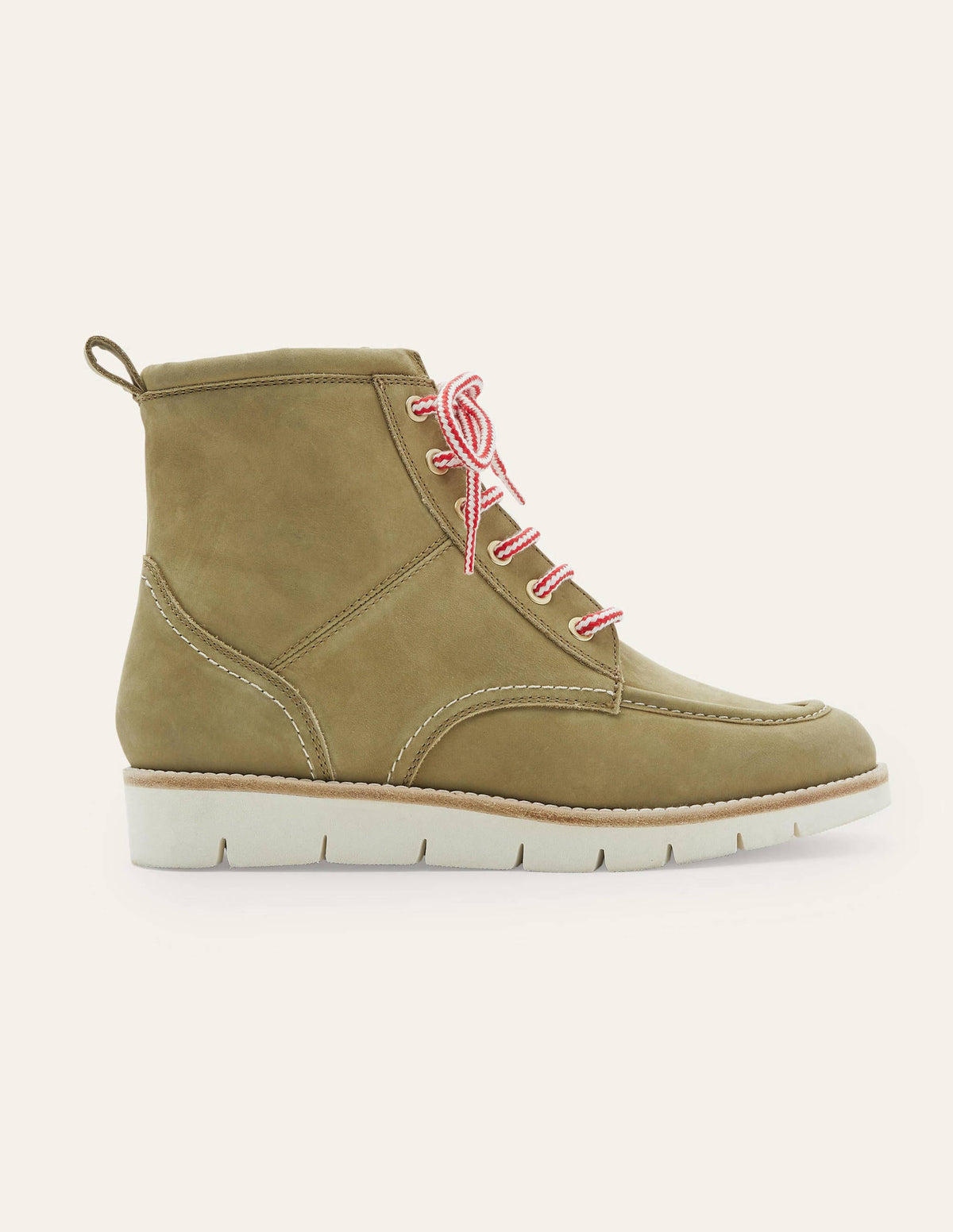 Seam Detail Lace-up Boots-Ground Ginger - Image 2
