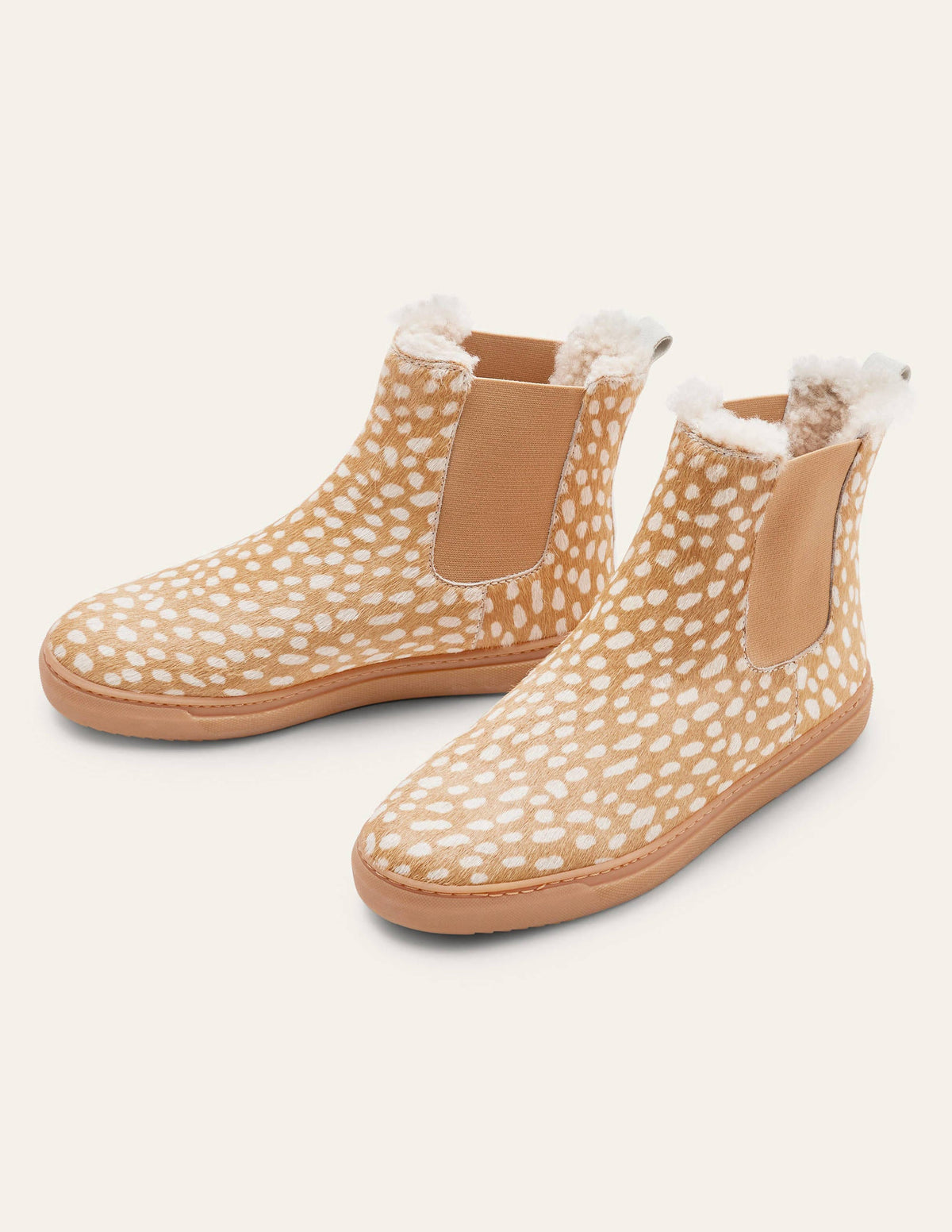 Shearling Chelsea Boots-Deer-3