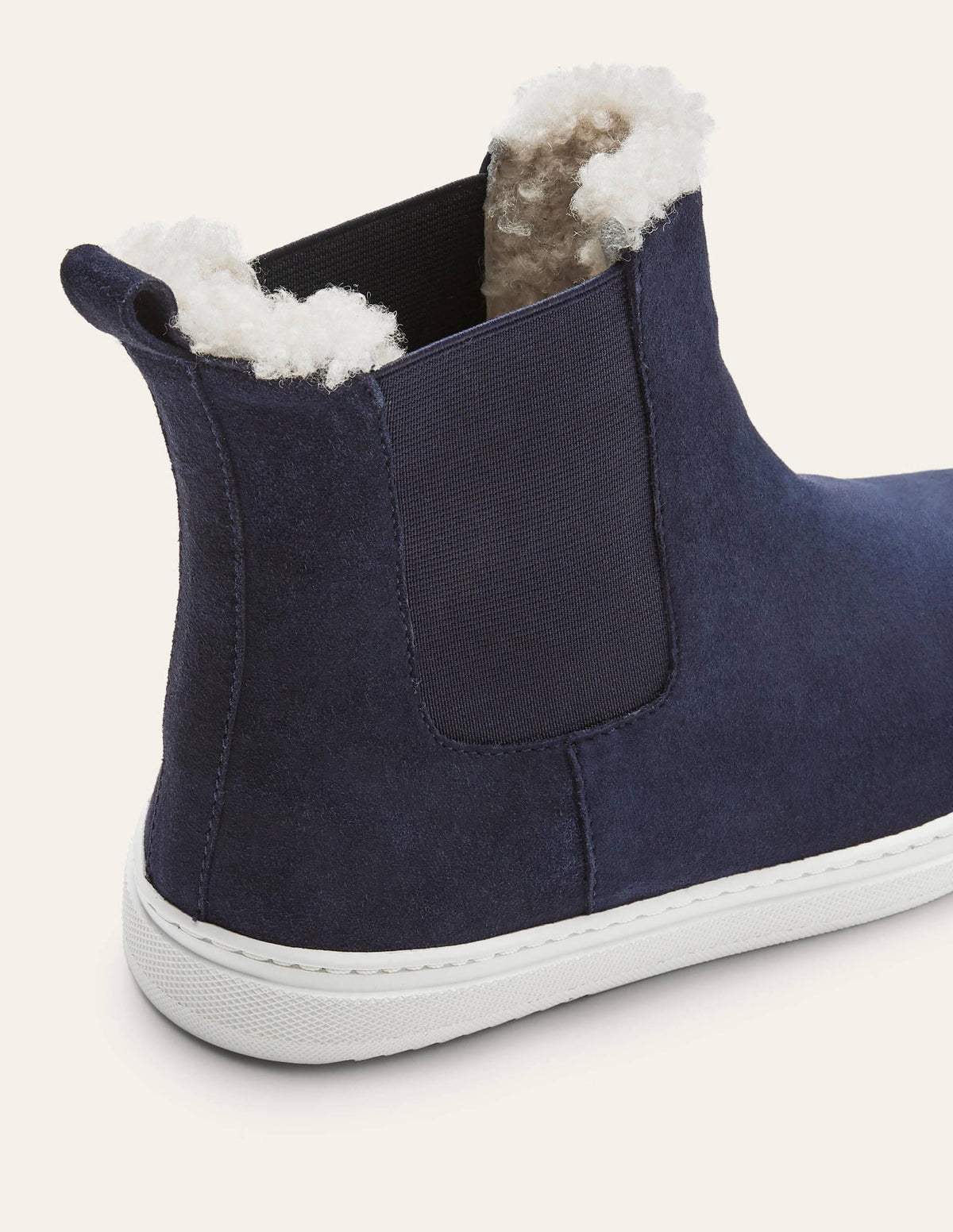 Shearling Chelsea Boots-Navy - Image 4