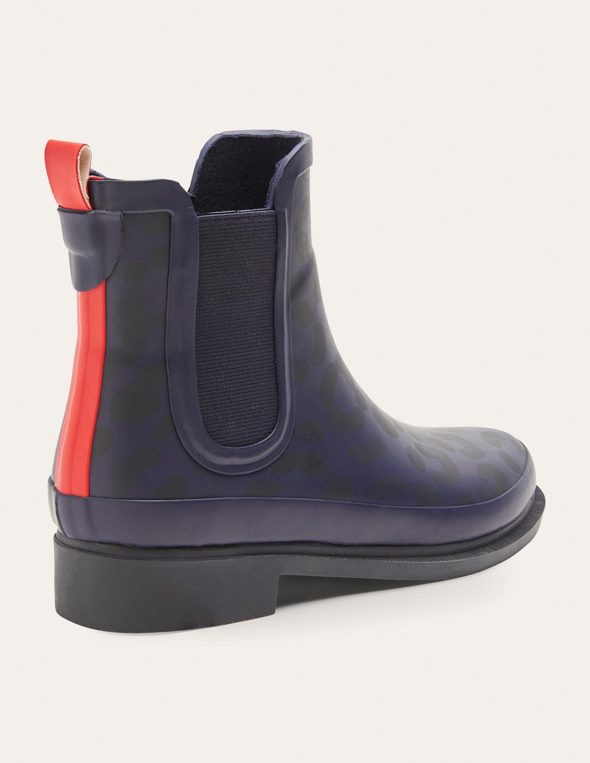 Chelsea Wellington Boots-Navy Leopard-3