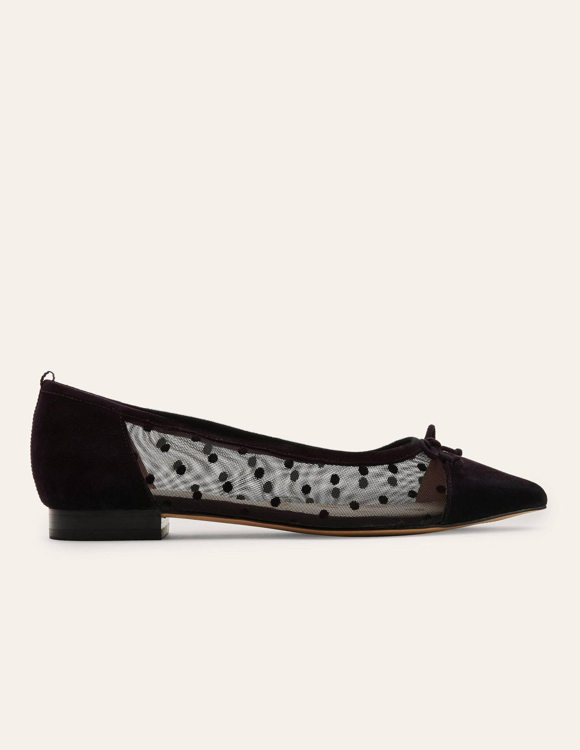 Mesh Detail Ballerina-Black-2