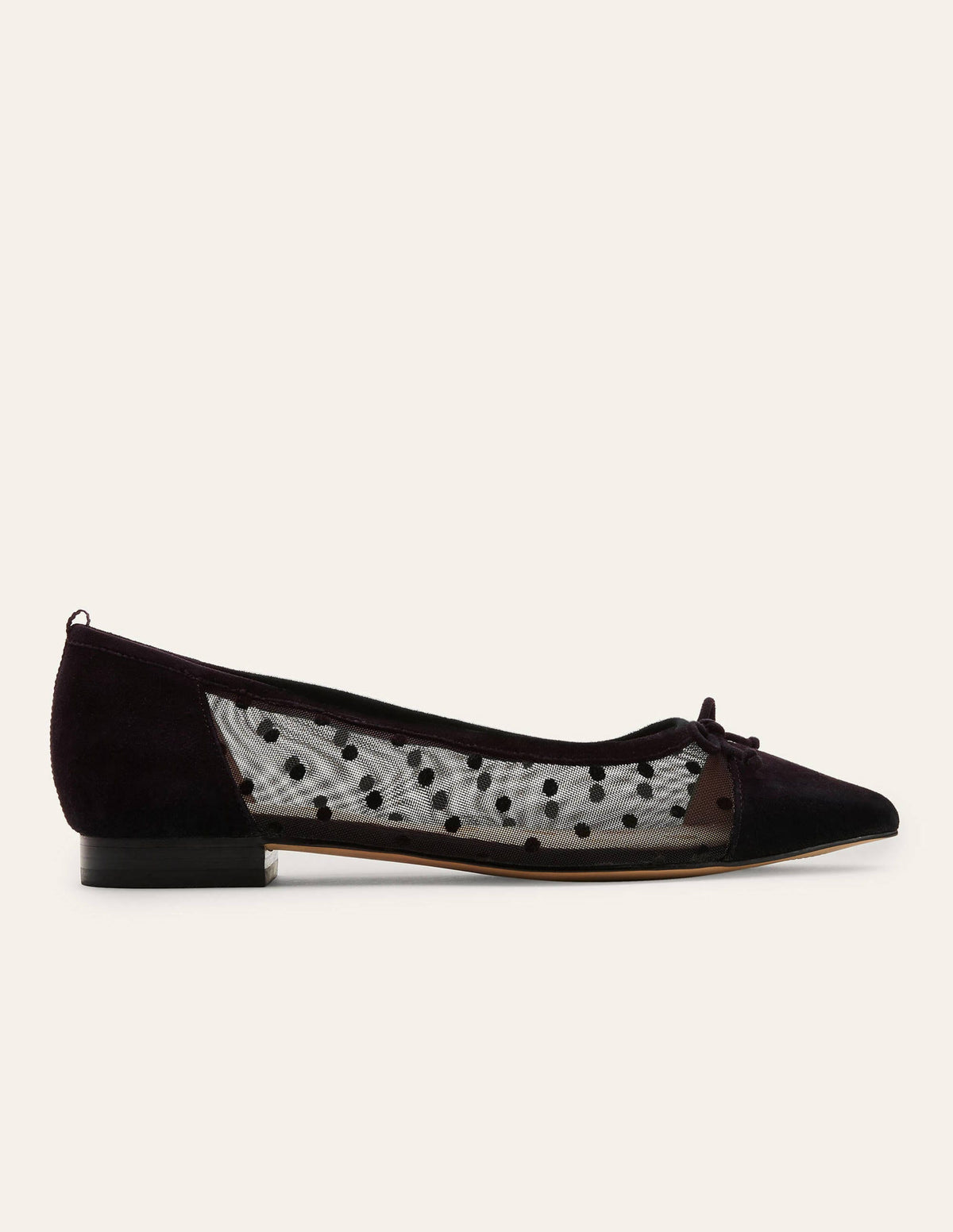 Mesh Detail Ballerina-Black - Image 2