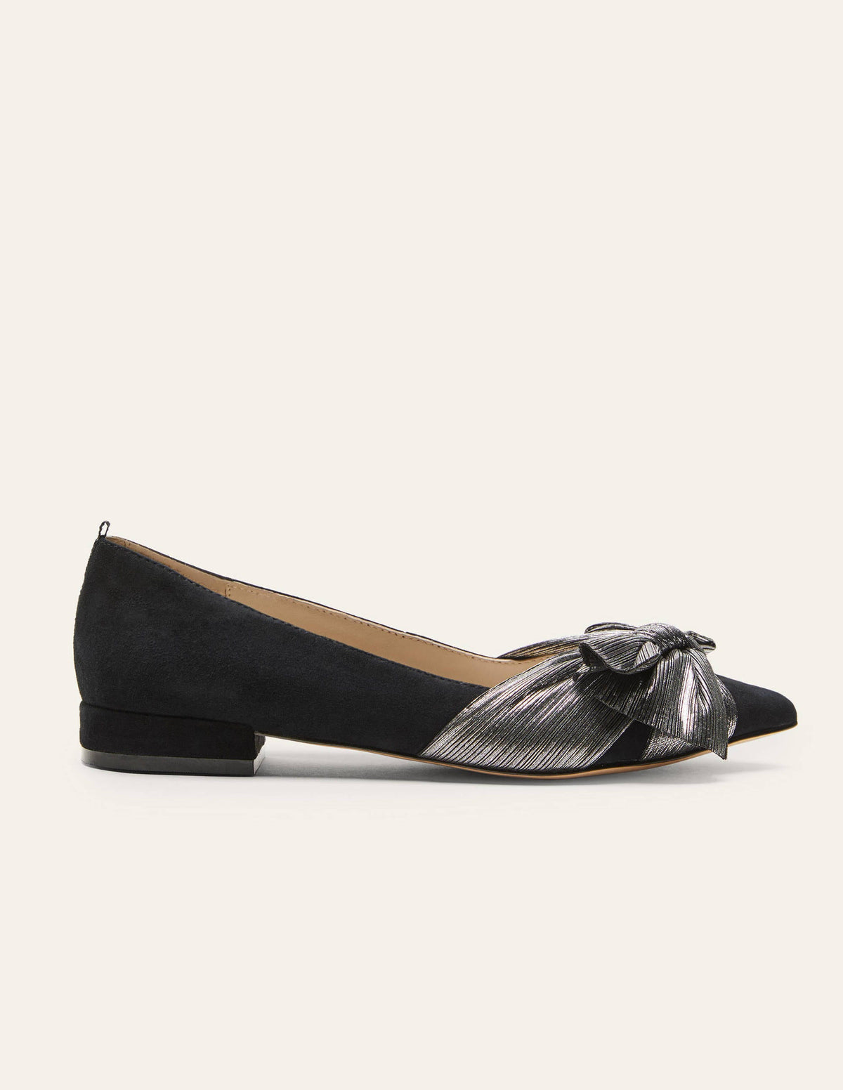 Vanessa Bow Shoes-Black/Gunmetal-2