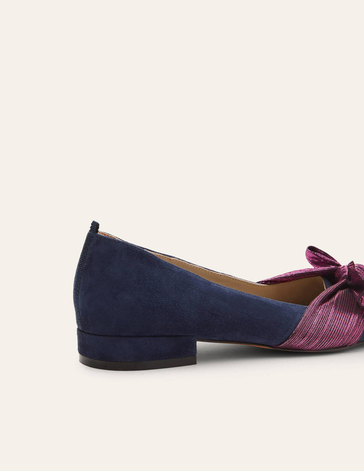 Vanessa Bow Shoes-Navy/Pom Pom-4