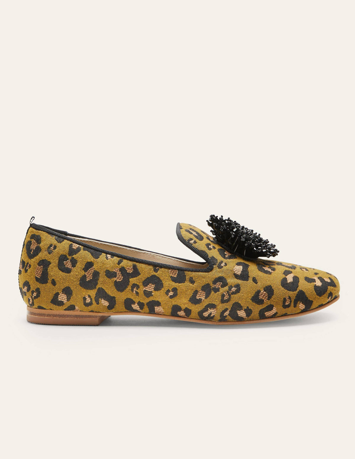 Gabriella Embellished Loafers-Metallic Jacquard Leopard - Image 2