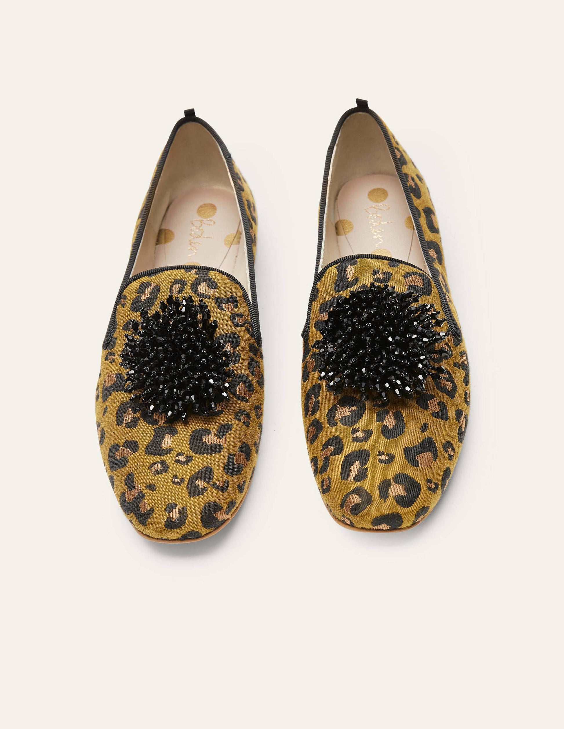 Gabriella Embellished Loafers-Metallic Jacquard Leopard-3