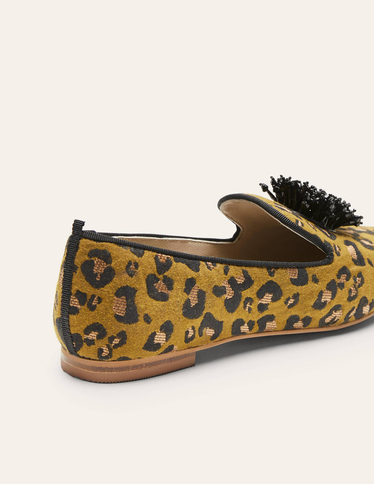 Gabriella Embellished Loafers-Metallic Jacquard Leopard-4