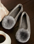 Pompom Slipper-Grey