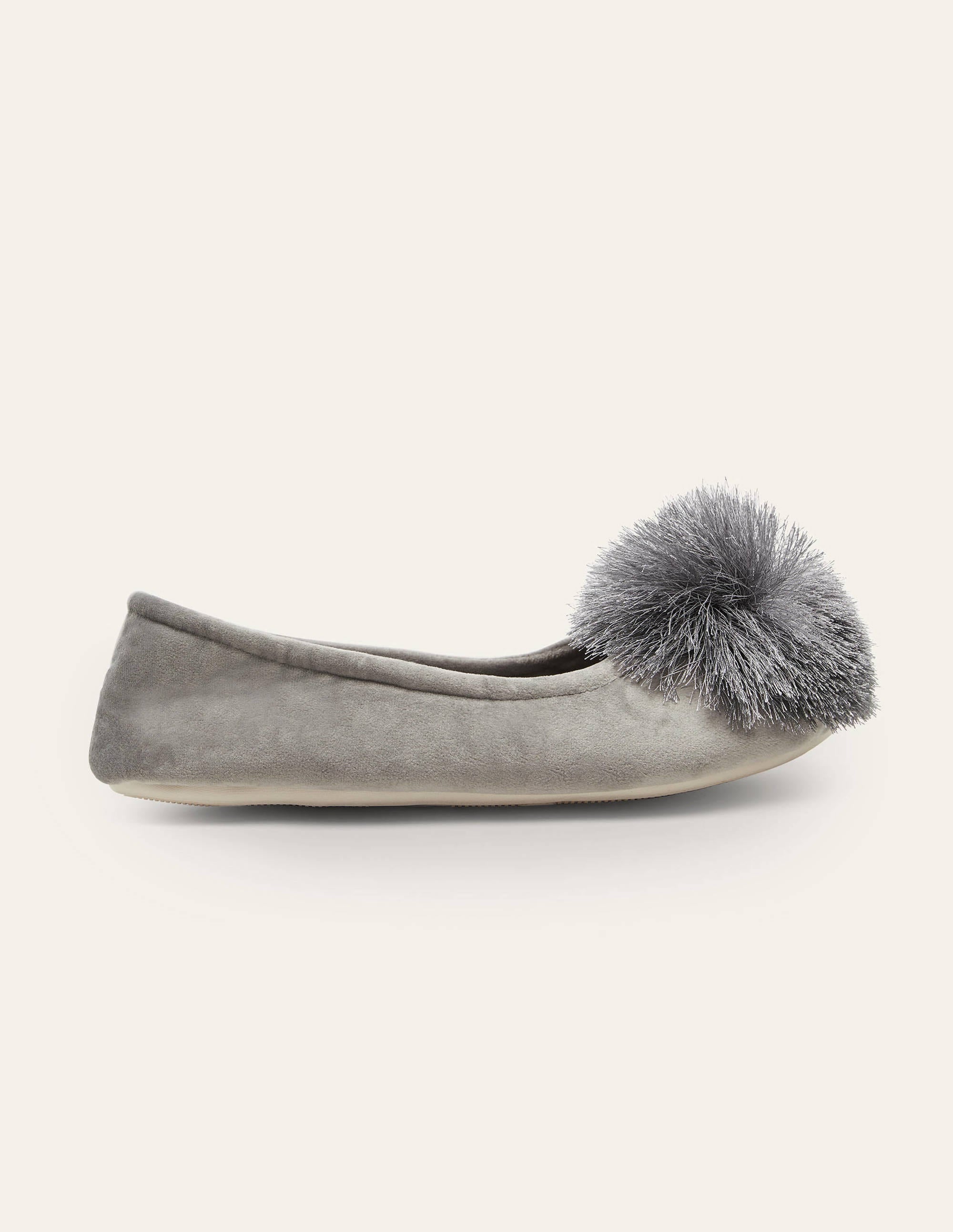 Pompom Slipper-Grey - Image 2
