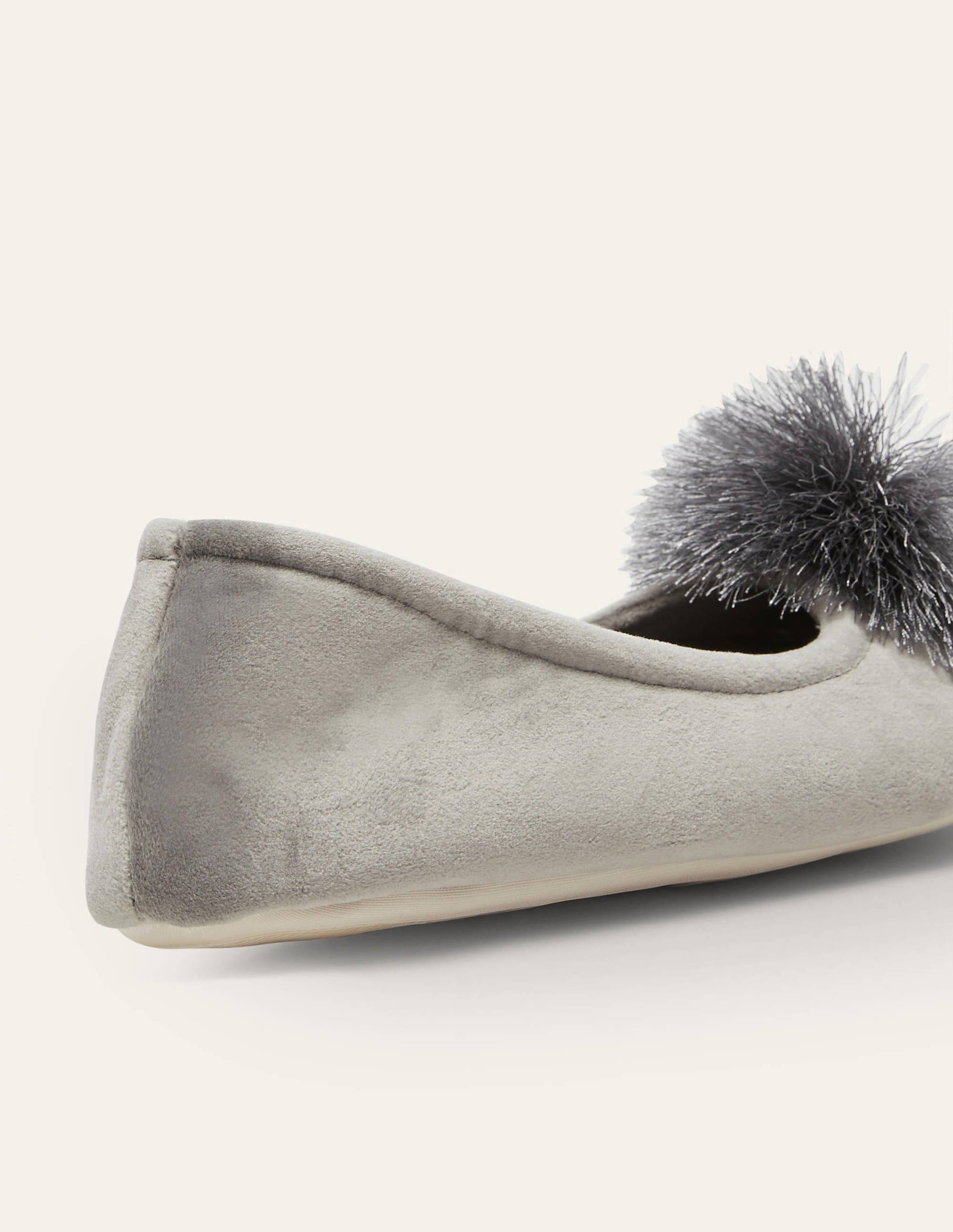 Pompom Slipper-Grey-4