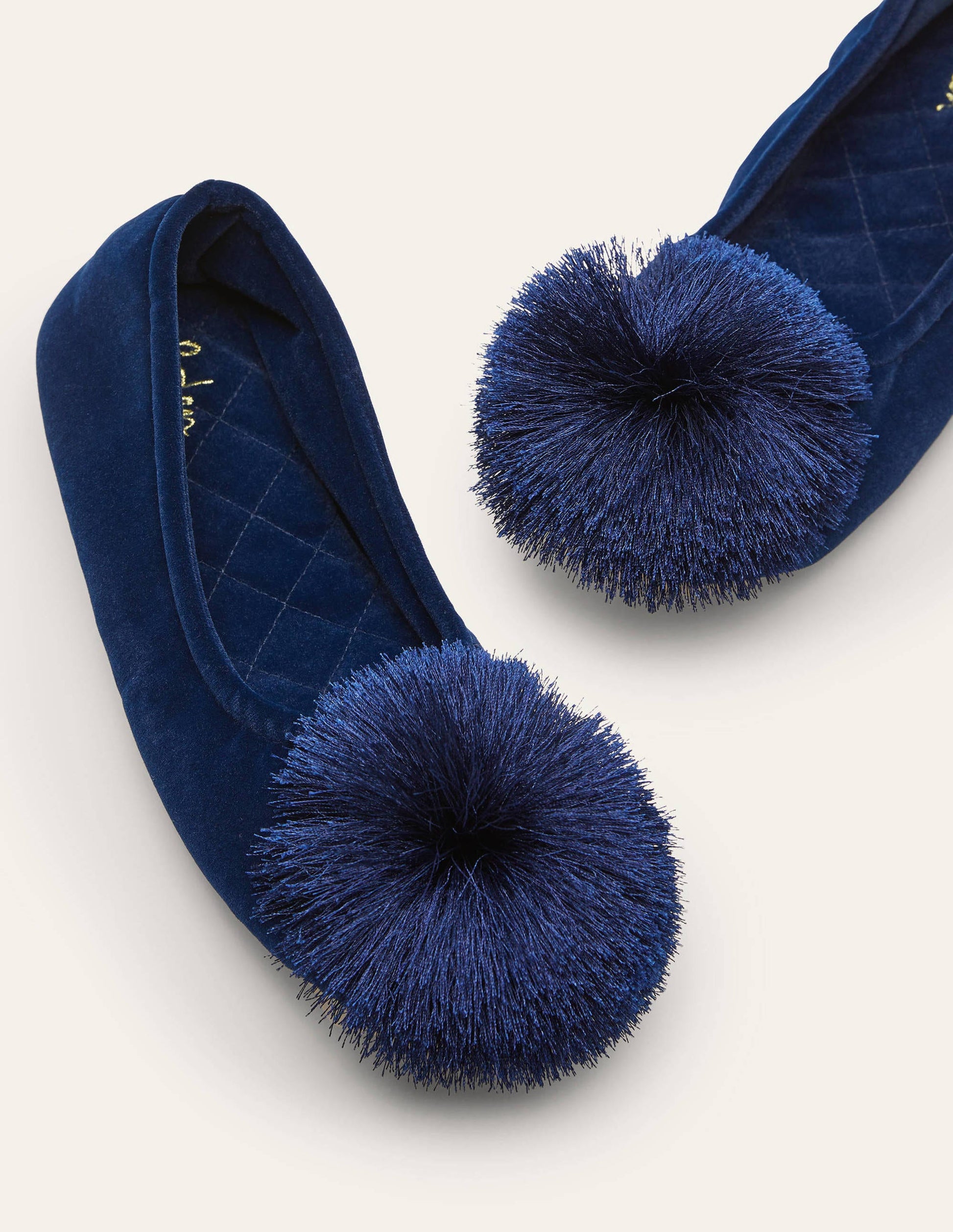 Pompom Slipper-Navy-3