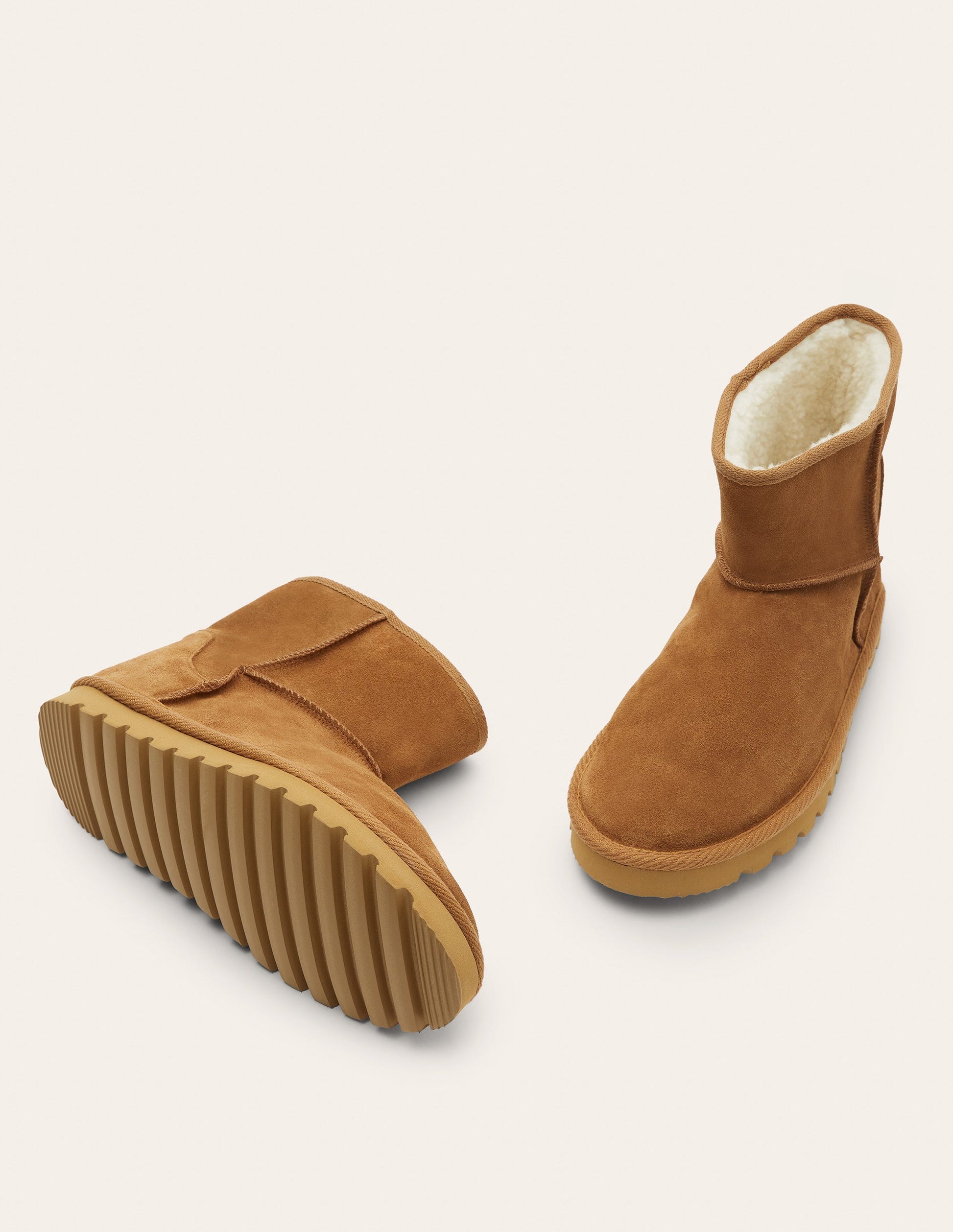 Borg Lined Boots-Tan-3