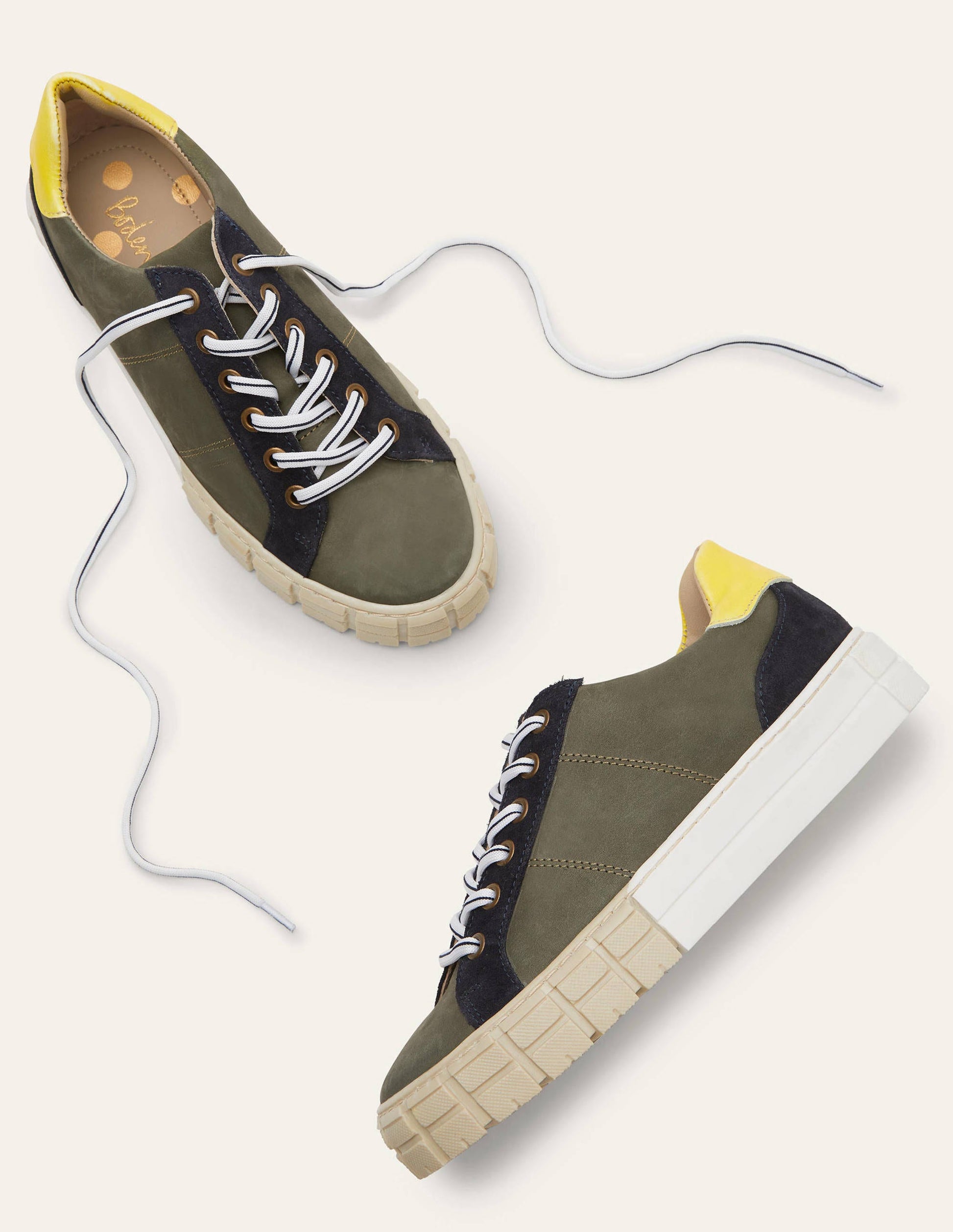 Pippa Layered Sole Sneakers-Alder/Navy-4