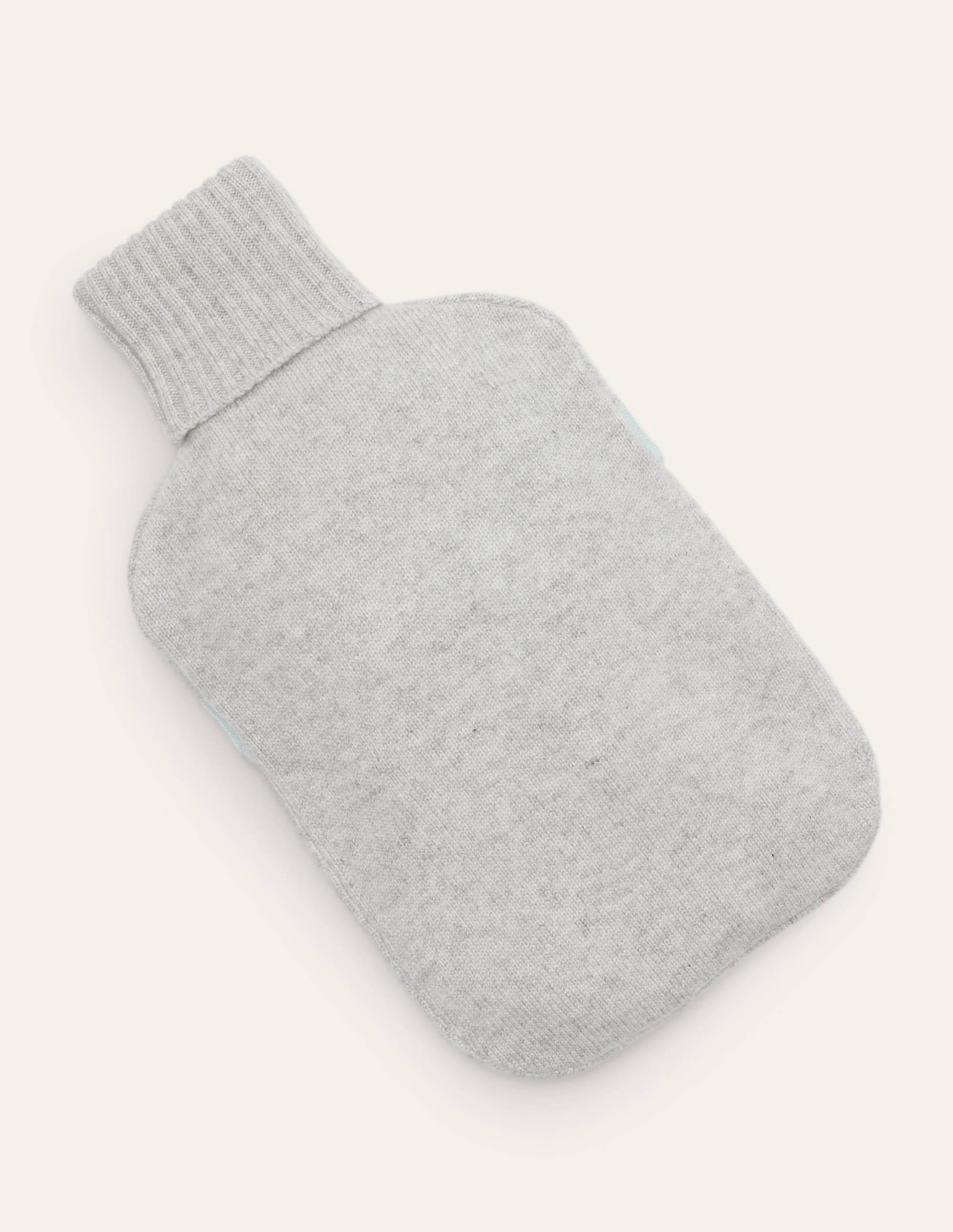 Cashmere Hot Water Bottle-Grey Marl/Fresh Water - Image 1