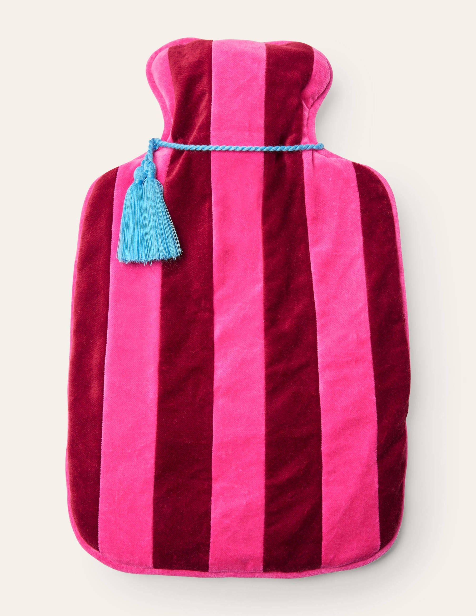Velvet Hot Water Bottle-Festival Pink/Wine - Image 1