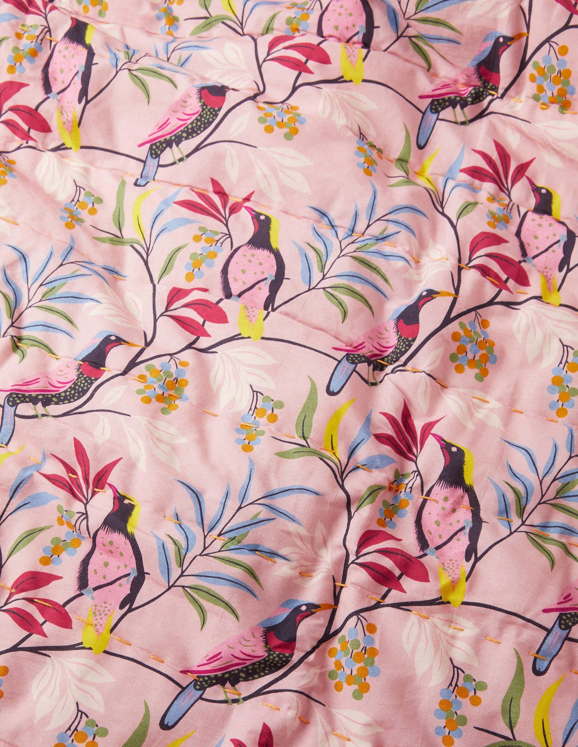 Velvet Throw-Milkshake, Berry Bird-2