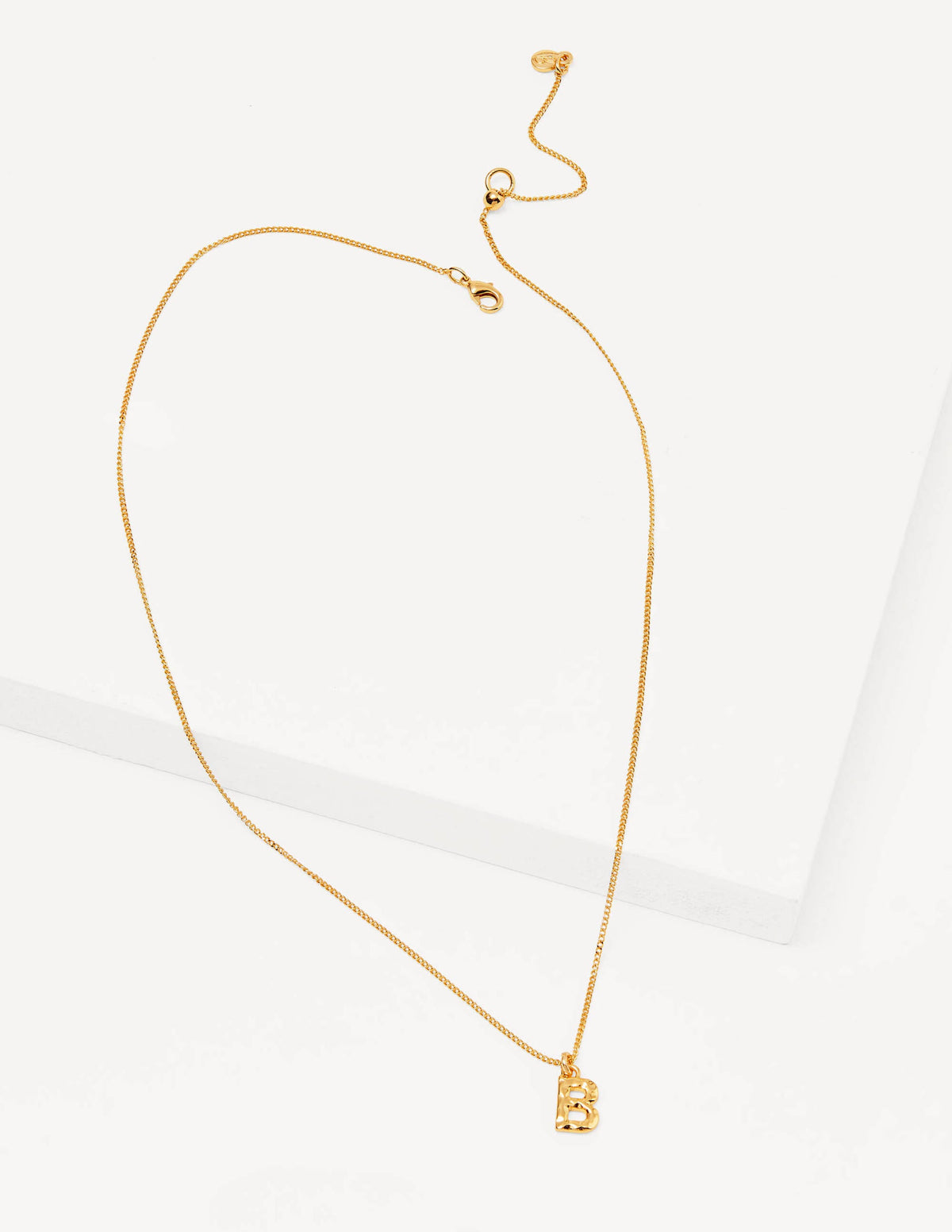 Hammered Gold Initial Pendant-Gold Metallic - Image 1