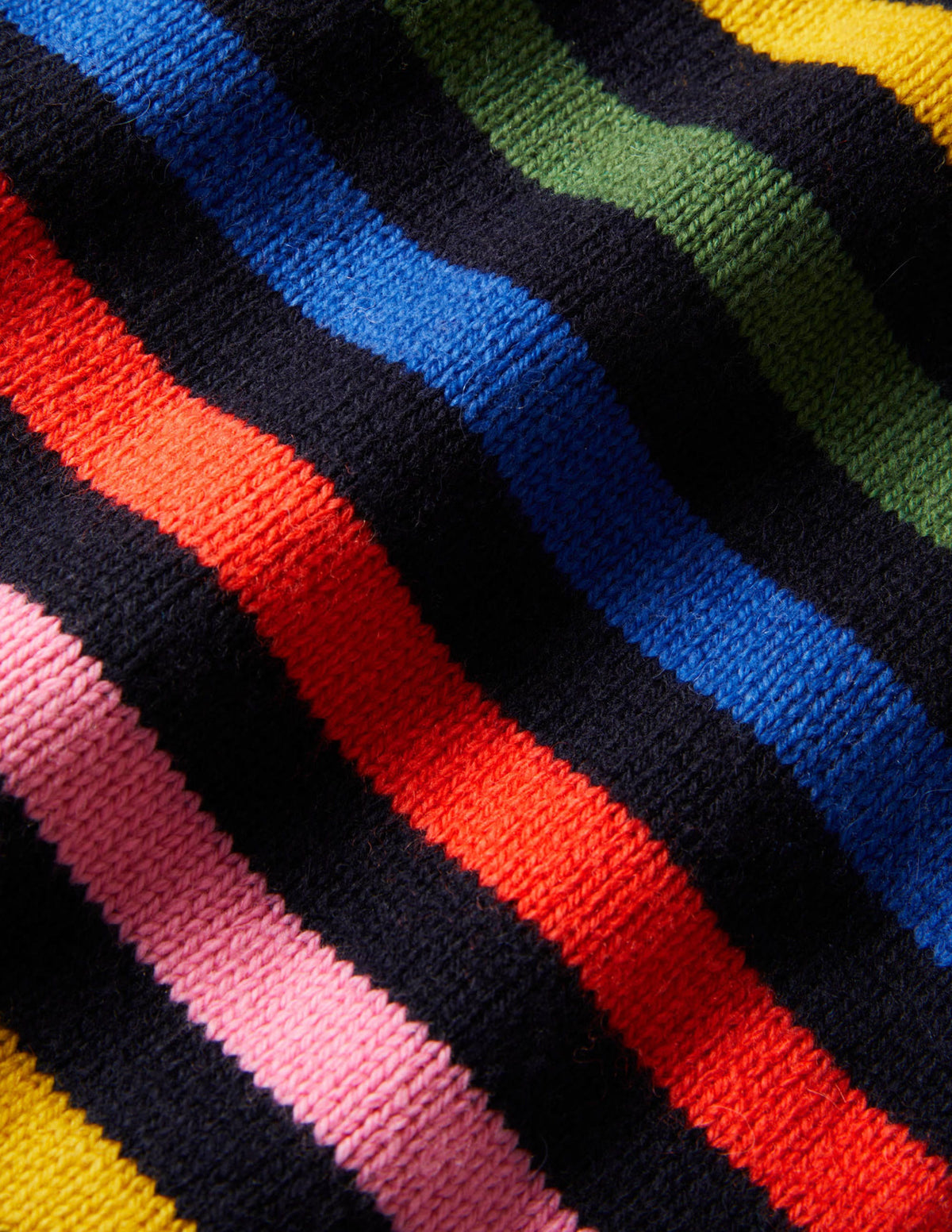 Knitted Scarf-Navy, Multi Stripe-2