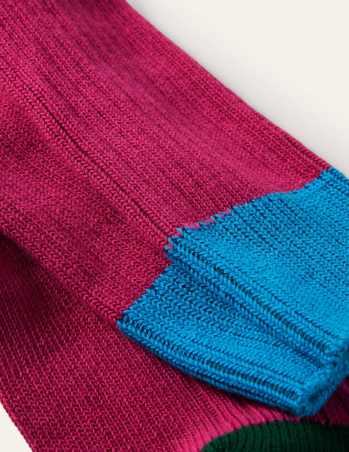 Long Chunky Socks-Sail/Festival Pink/Forest - Image 2